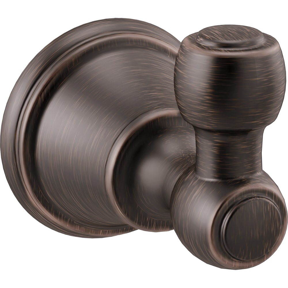 Percha de baño de montaje en pared en bronce veneciano de una sola aguja Woodhurst de Delta
