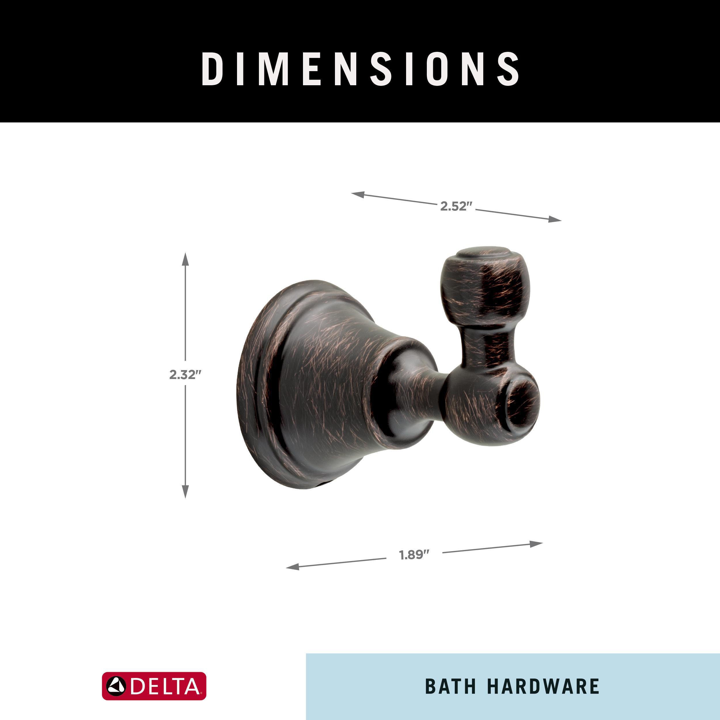 Percha de baño de montaje en pared en bronce veneciano de una sola aguja Woodhurst de Delta