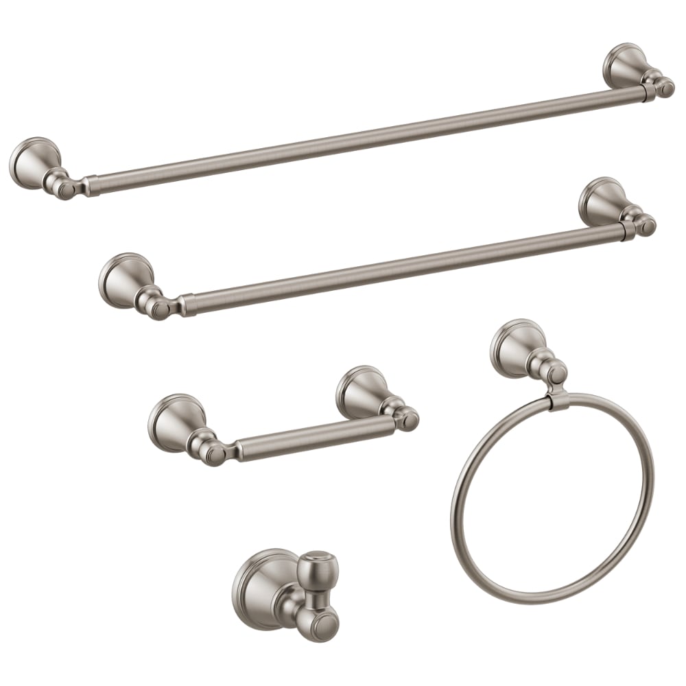 Percha de toalla de pared de acero inoxidable brillante de Delta Woodhurst