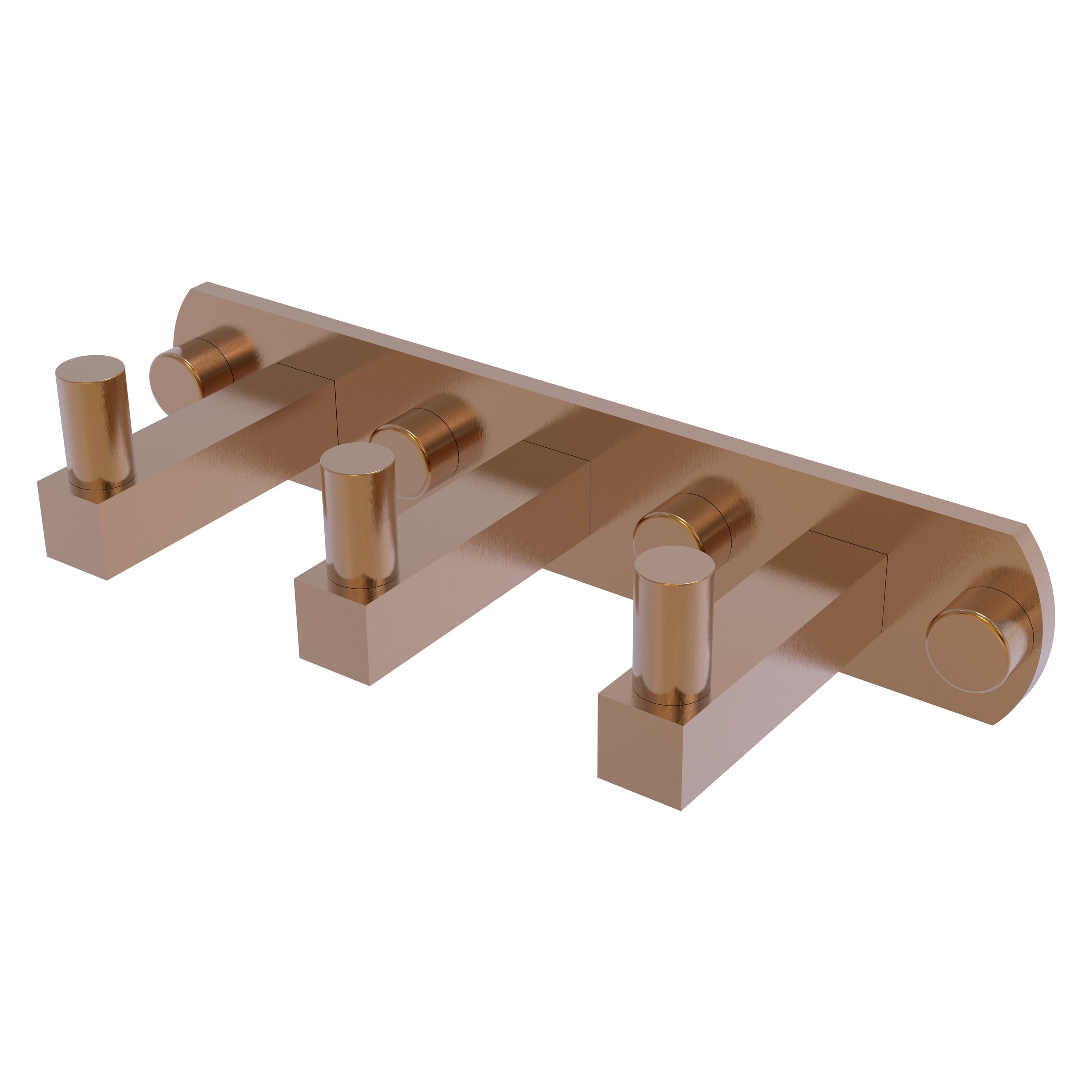 Toallero de Pared con Triple Gancho en Bronce Cepillado Montero de Brass Allie