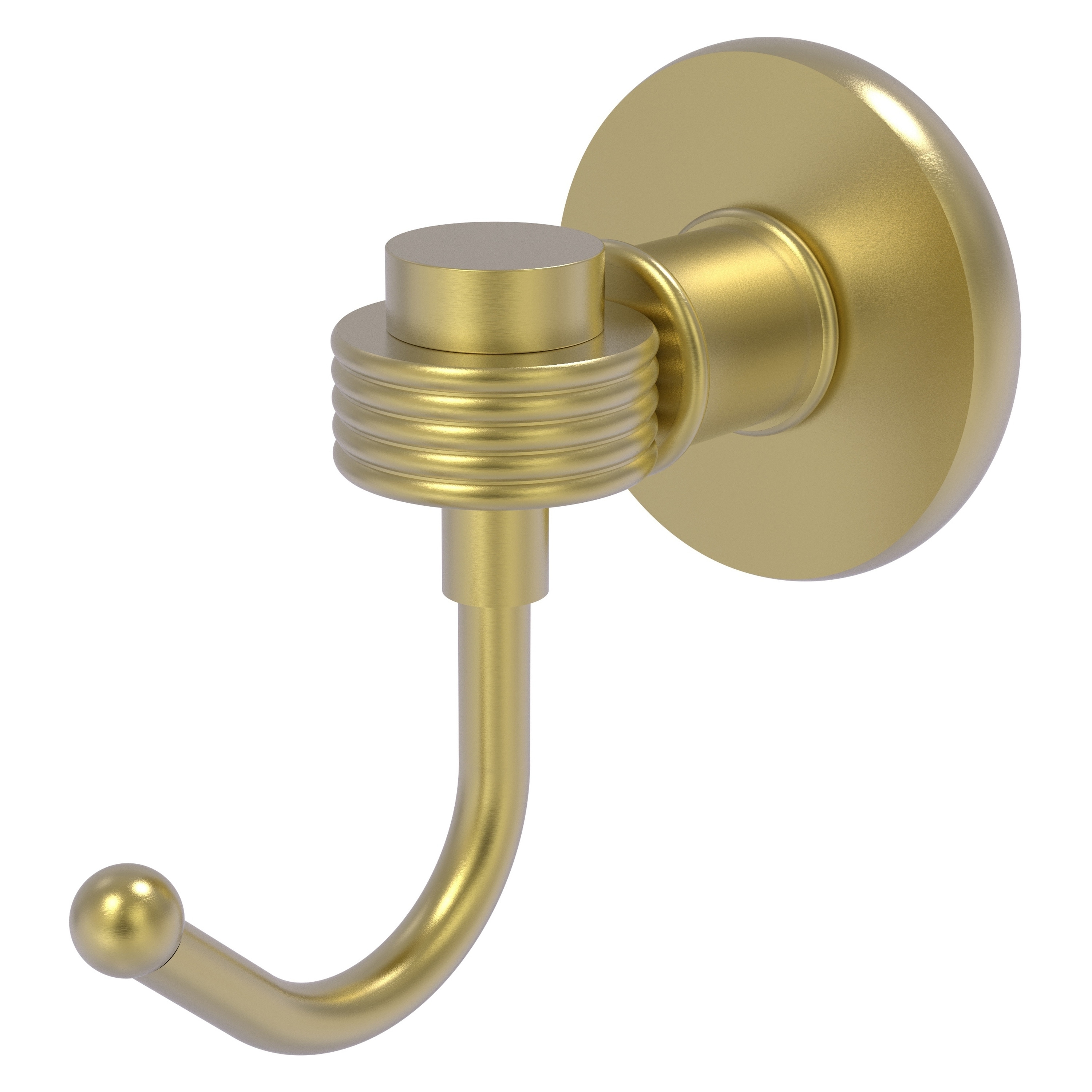 Gancho para toallas montado en la pared, acabado satinado latón, solo gancho Continental de Latón Allied Brass 2020G-SBR.