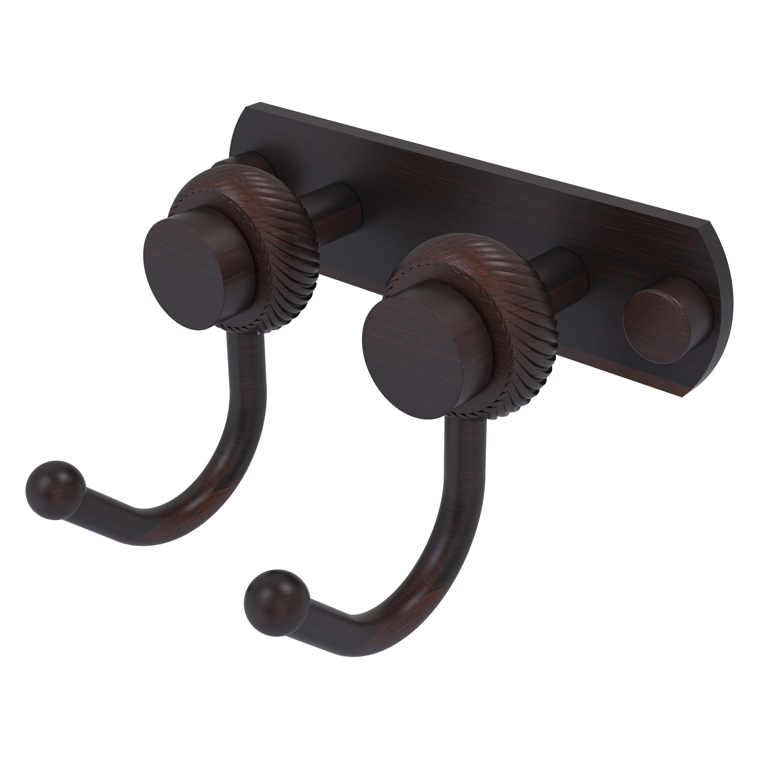 Percha doble de montaje en pared en bronce veneciano de Allied Brass Mercury