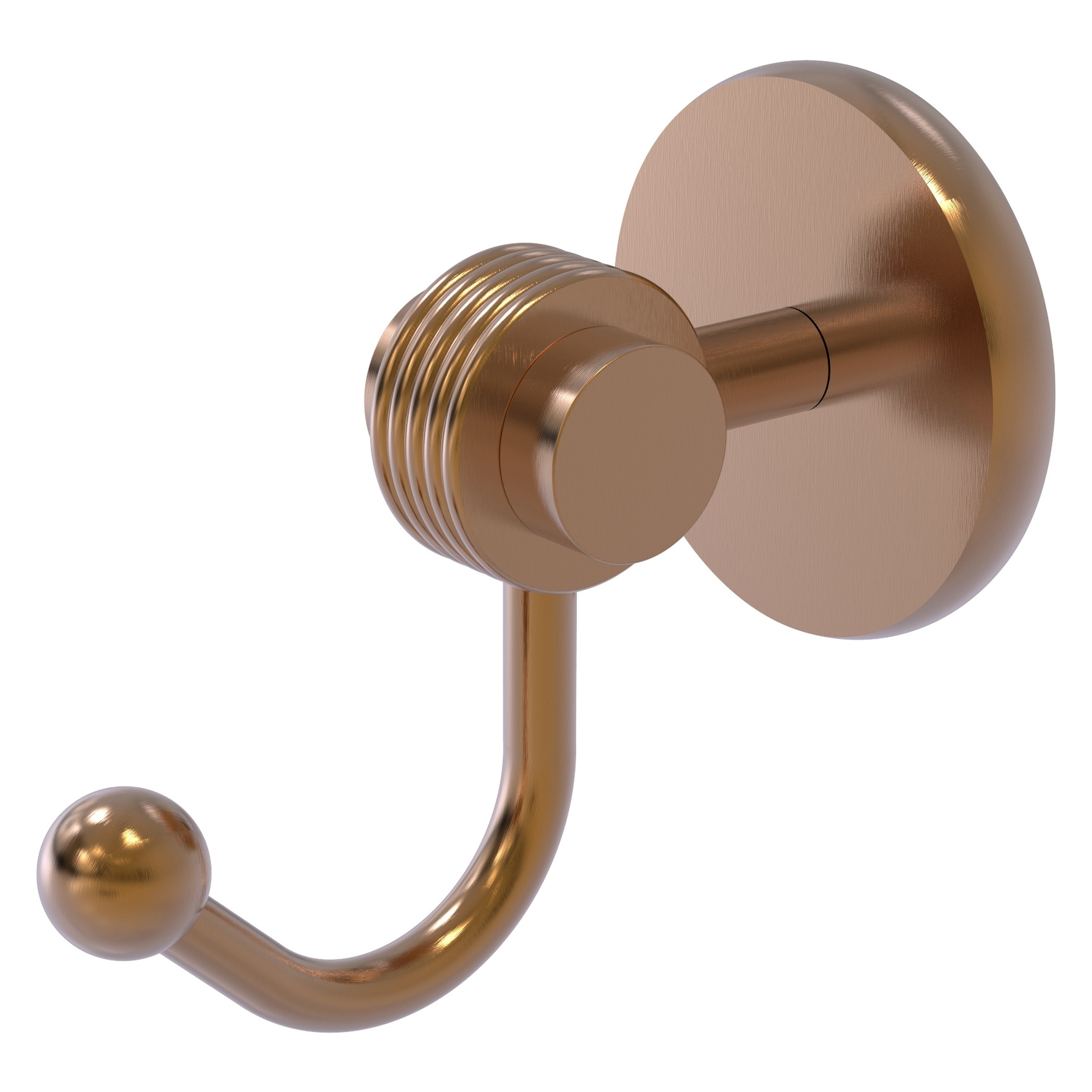 Colgador de Toallas de Pared de Bronce Cepillado Allied Brass Satellite Orbit Two de Un Solo Gancho 7220G-BBR