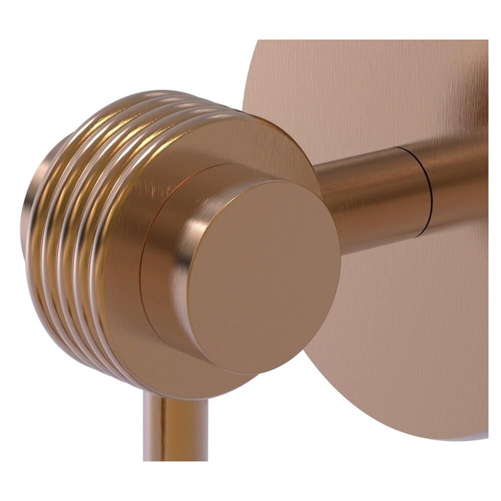 Colgador de Toallas de Pared de Bronce Cepillado Allied Brass Satellite Orbit Two de Un Solo Gancho 7220G-BBR