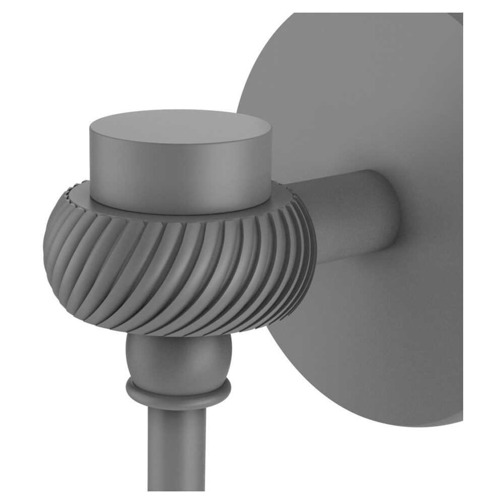Colgador de toalla de pared individual con gancho en tono gris mate Allied Brass Satellite Orbit One 7120T-GYM