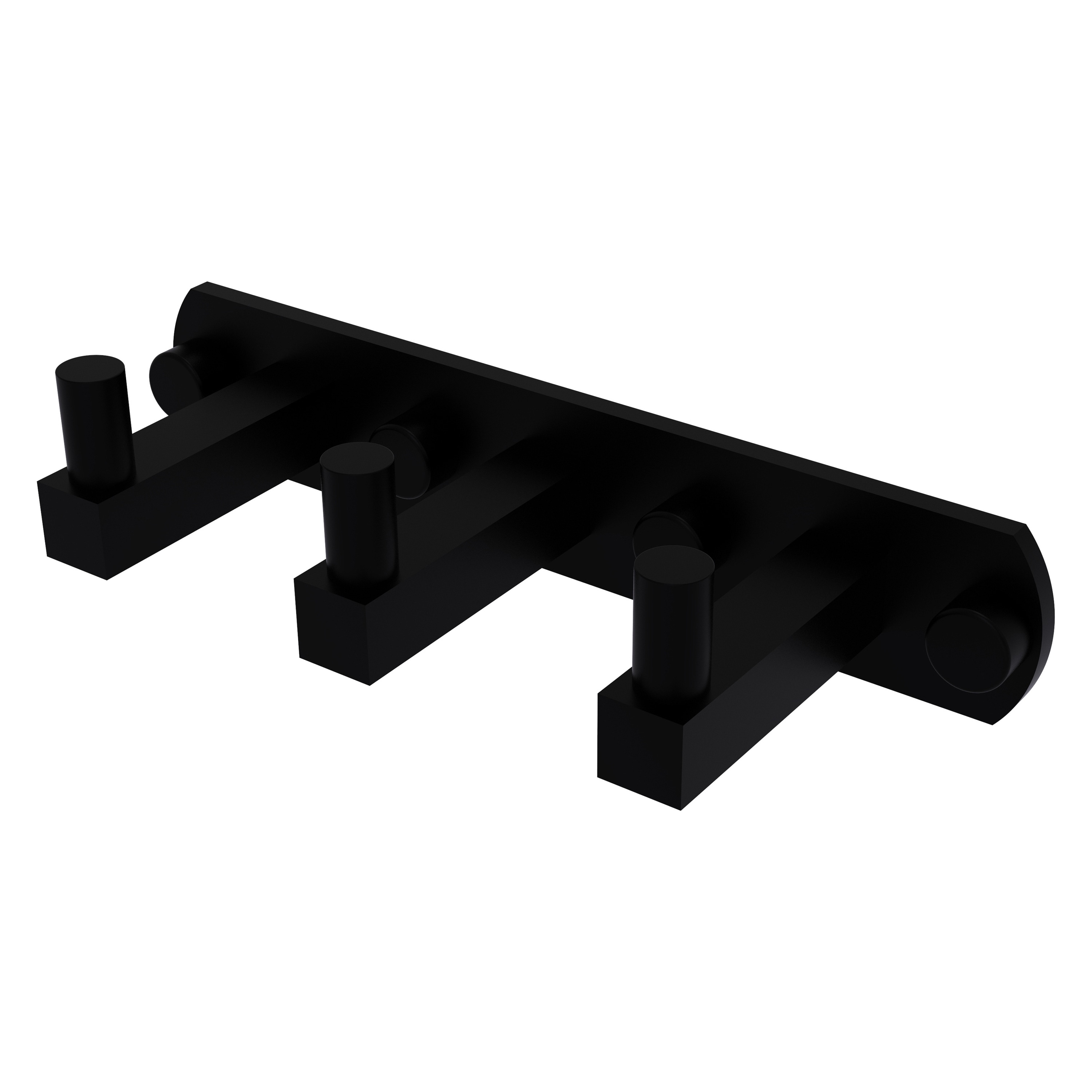 Colgador de Toallas de Pared Triple Allied Brass Montero Negro Mate MT-20-3-BKM