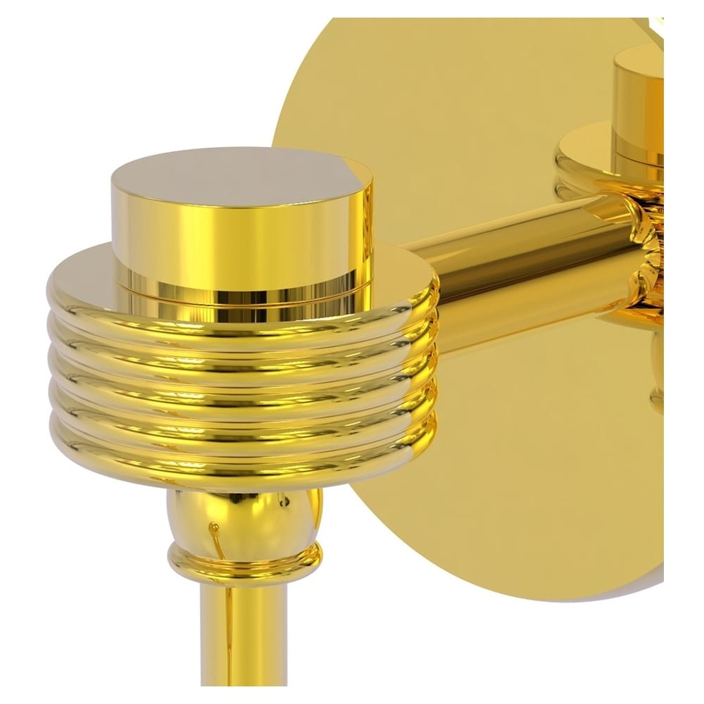 Percha de baño de pared individual en latón pulido Allied Brass Satellite Orbit One