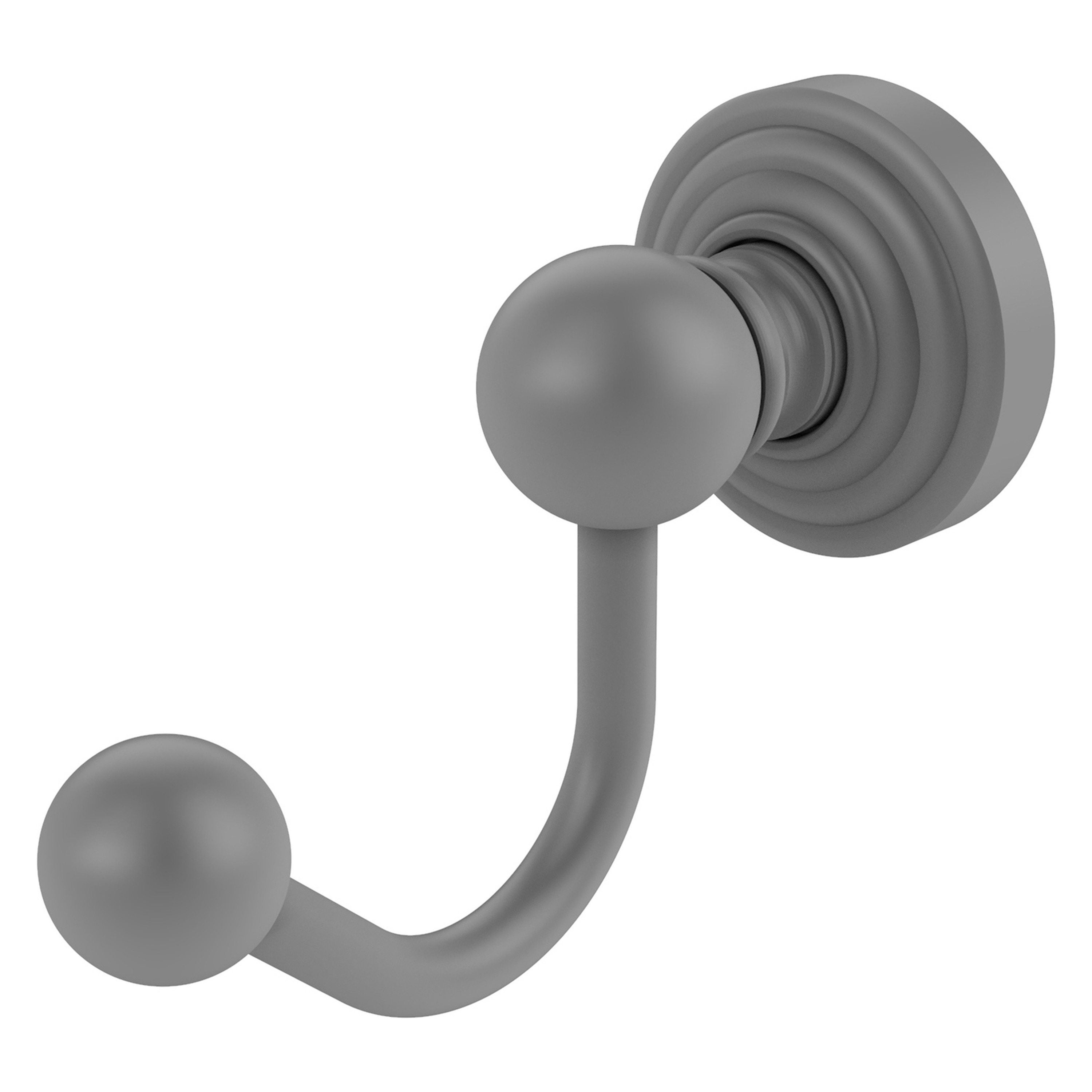 Colgador de toallas de montaje en pared de un solo gancho en gris mate Waverly Place de Allied Brass