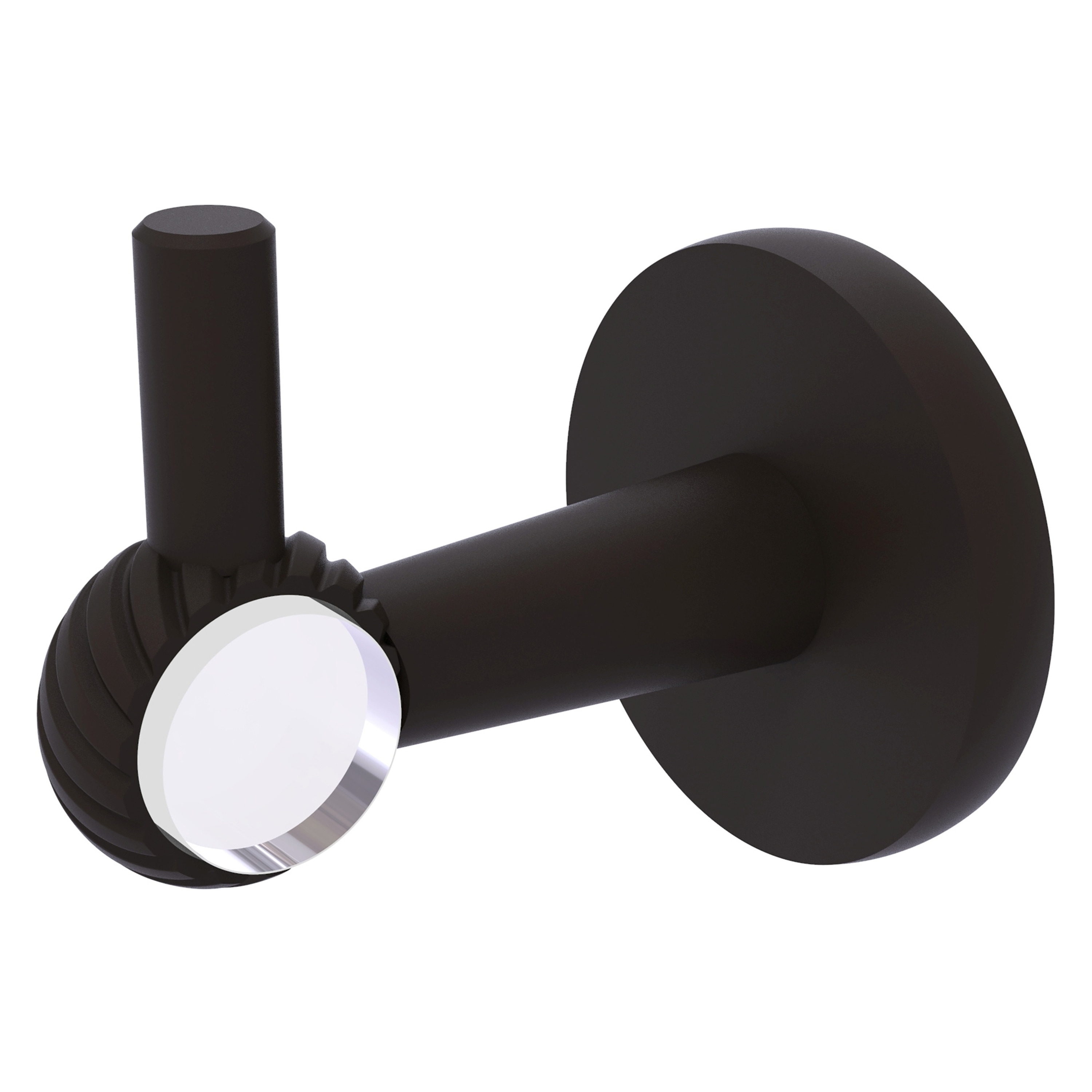 Colgador de Toallas de Pared con Gancho Único en Bronce Frotado con Aceite de la Línea Clearview de Allied Brass