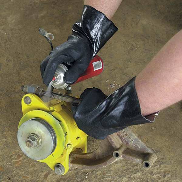 Guantes resistentes a productos químicos de 14" Mcr Safety, PVC, L, paquete de 12 - 6524S
