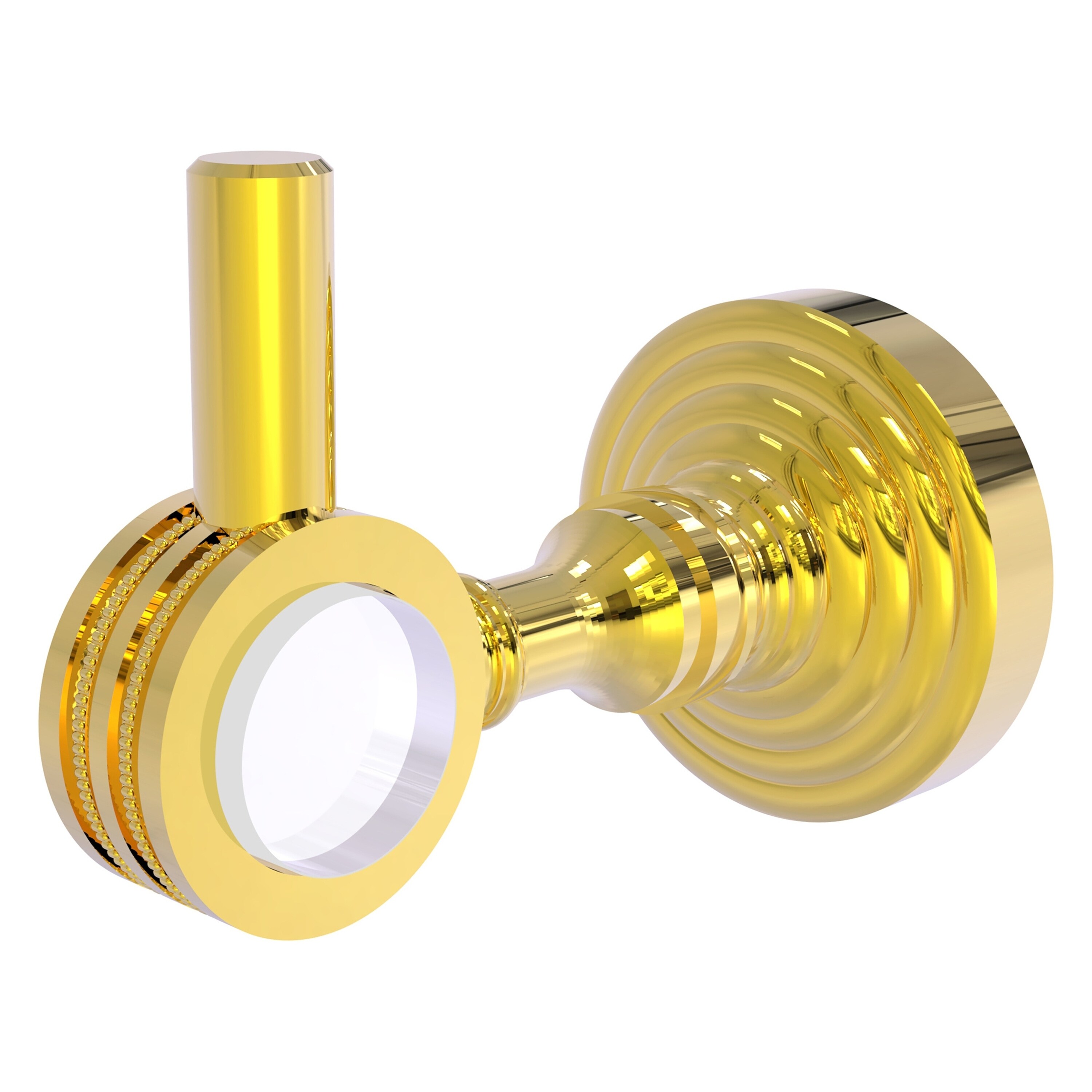 Colgador de Toallas de Pared de Latón Pulido de la línea Pacific Grove, con un Solo Gancho - PG-20D-PB