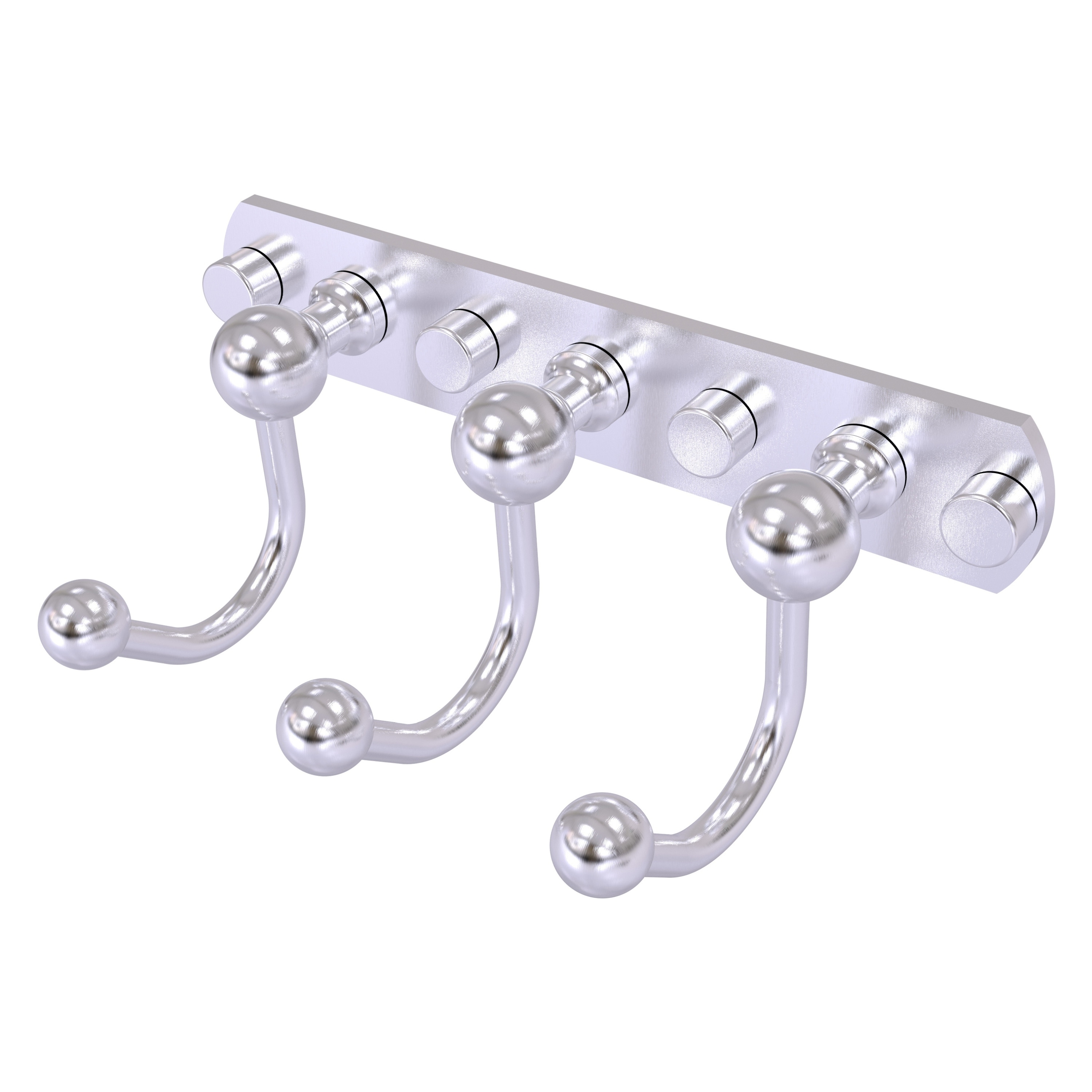 Gancho para Toallas de Montaje en Pared con Tres Ganchos - Acabado Satinado en Cromo, Línea de Prestigio Skyline de Allied Brass