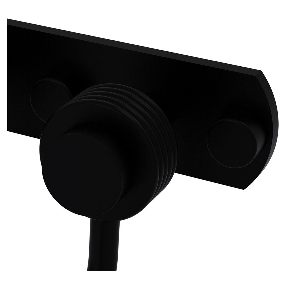 Colgador de Toallas de Triple Gancho Montado en Pared en Negro Mate - Allied Brass Mercurio 920G-3-BKM