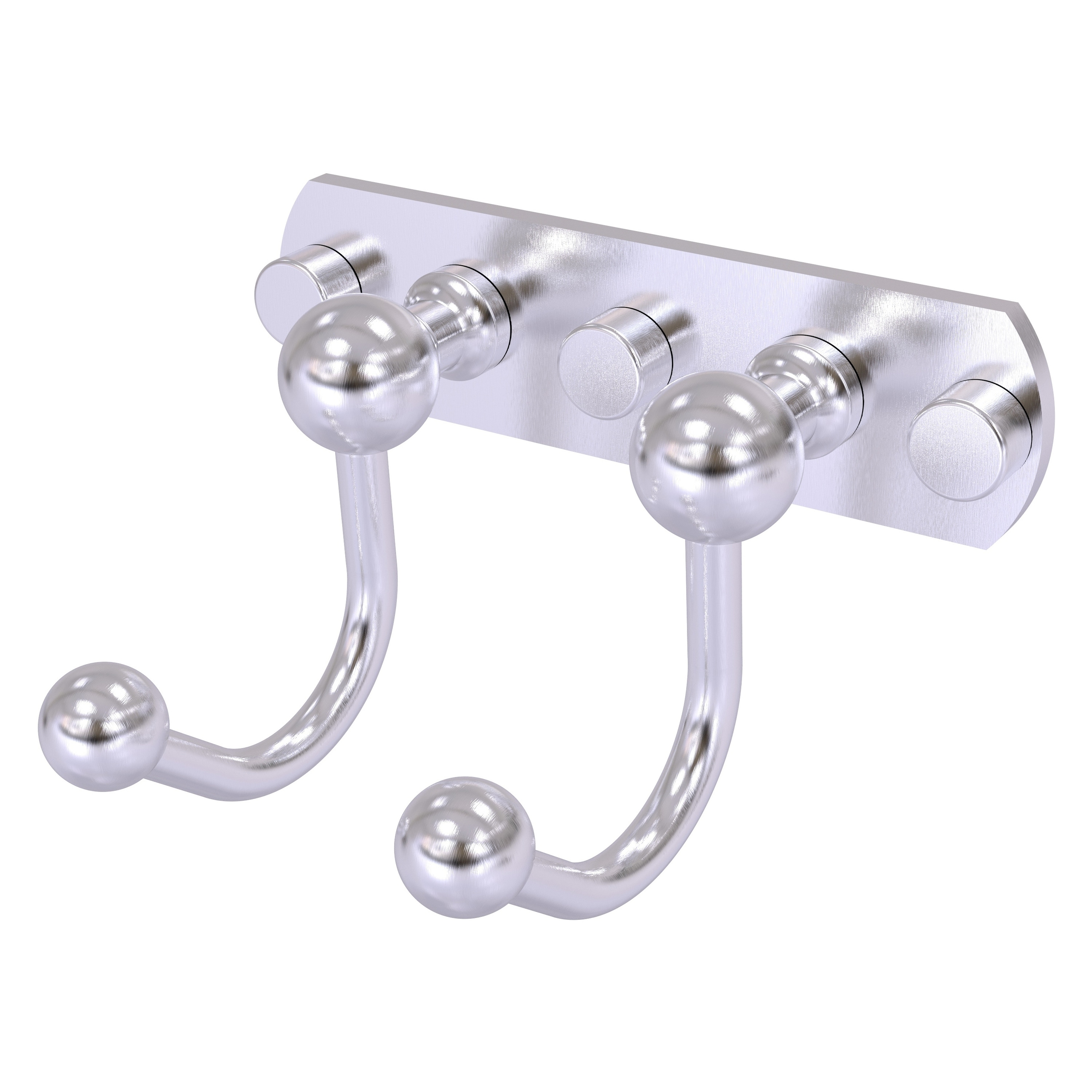 Gancho doble para toallas montado en pared Allied Brass Prestige Skyline cromado mate