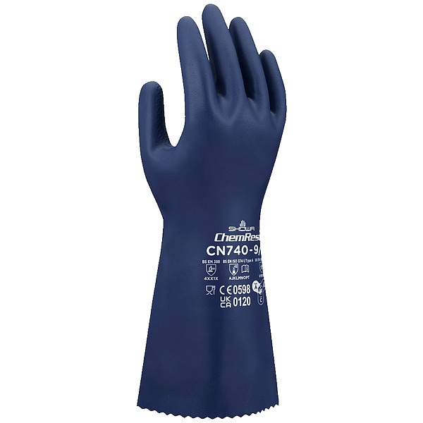 Guantes resistentes a químicos Showa, azules, L/9, PR - CN740L-09