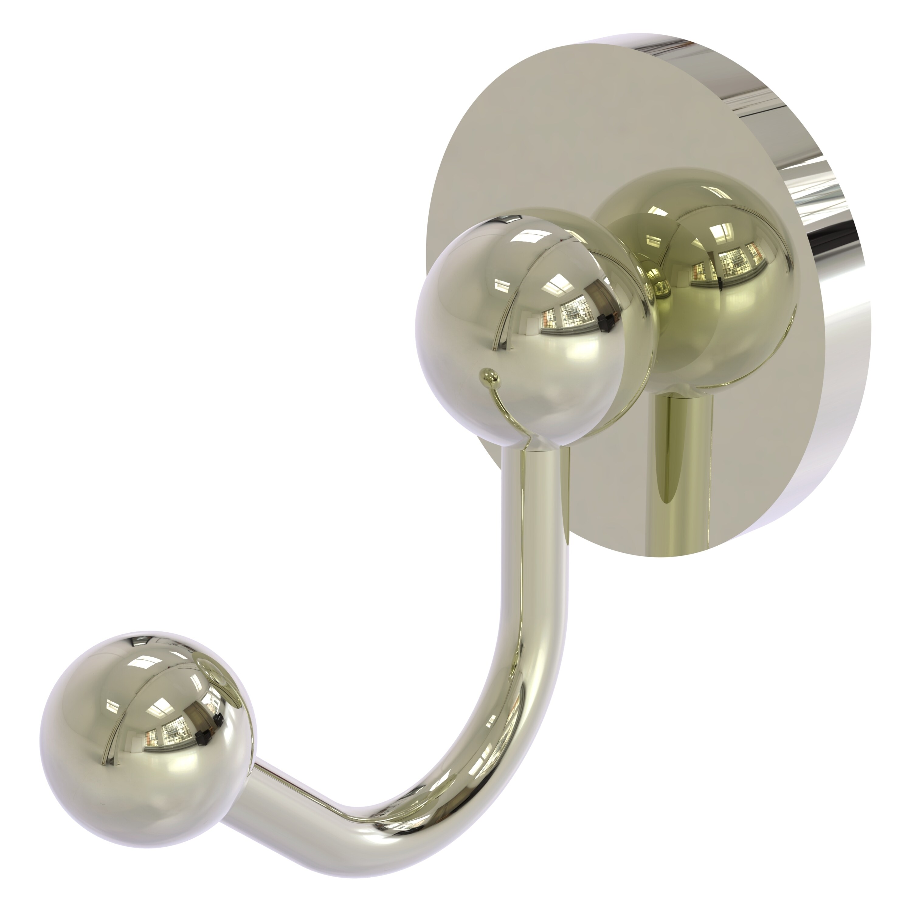 Percha de Toalla de Pared de Níquel Pulido Allied Brass Prestige Skyline de un Solo Gancho