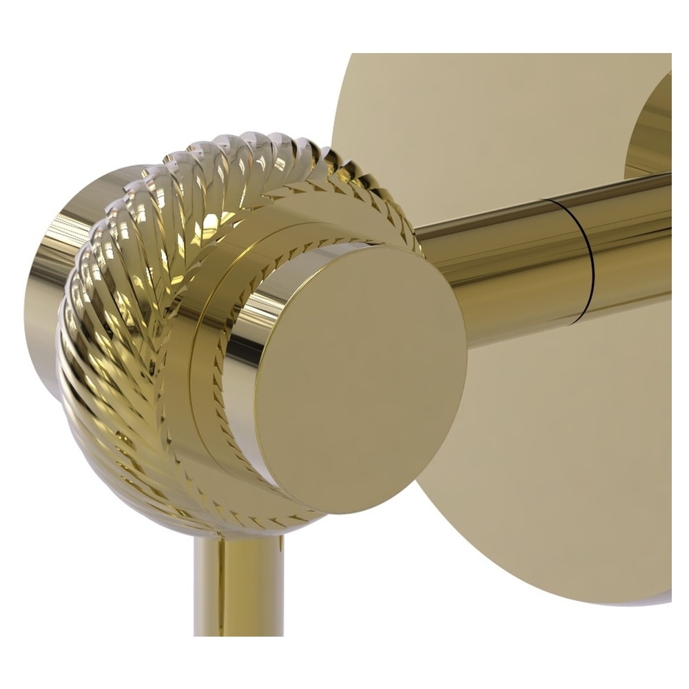 Percha de Toalla Montada en Pared de Latón sin Lacar de Satellite Orbit Two Allied Brass