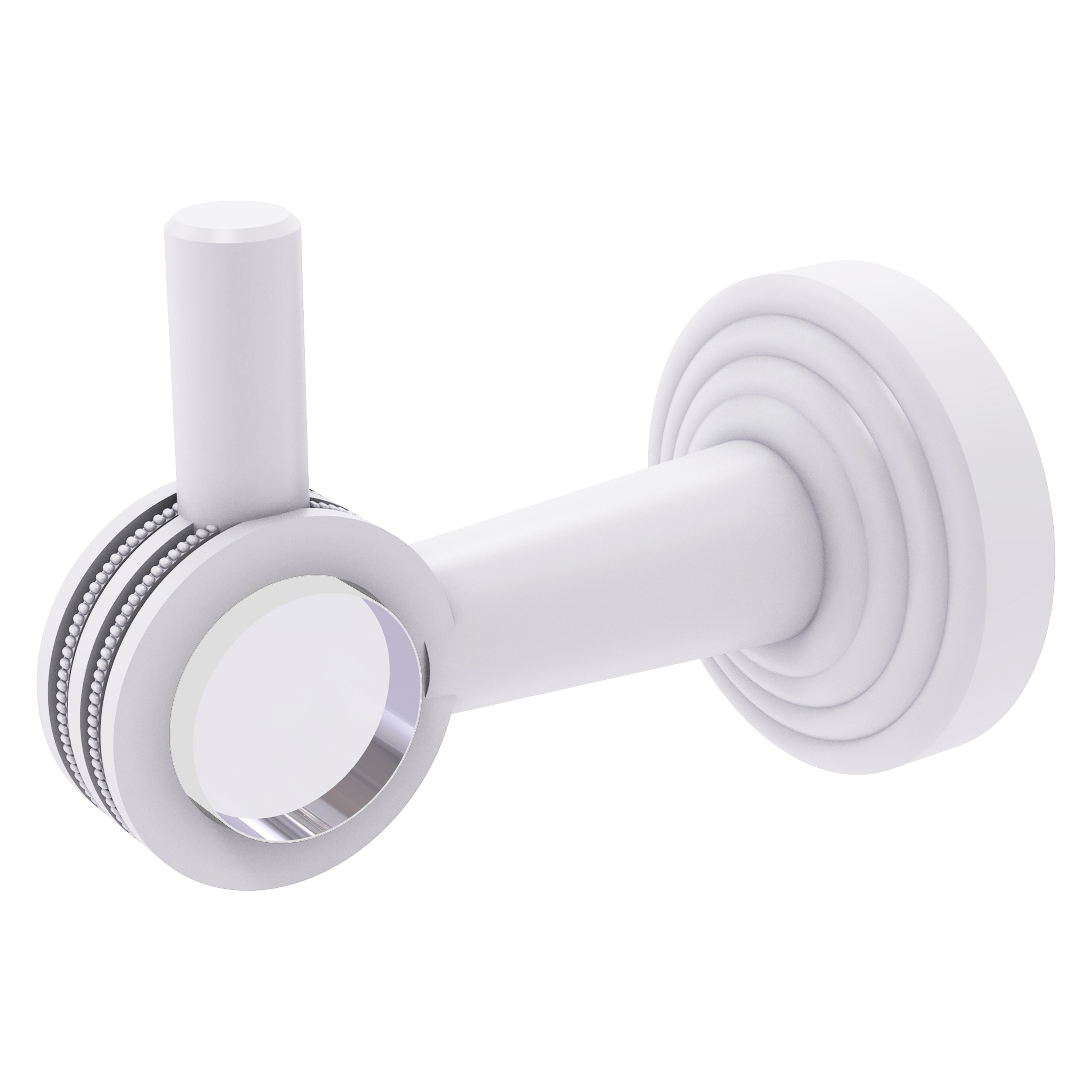 Gancho para toalla de pared con acabado blanco mate de Allied Brass Pacific Beach.