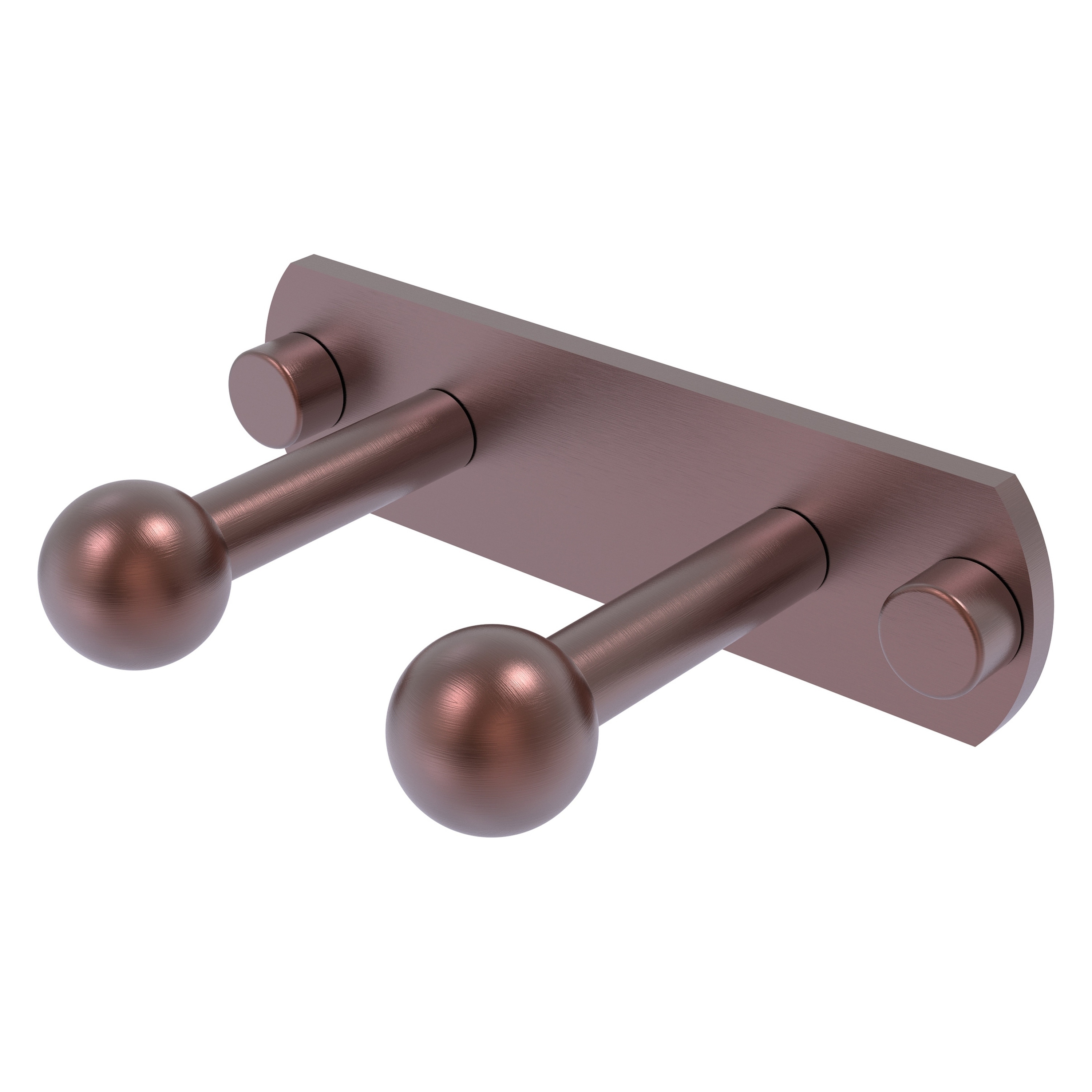 Gancho para toallas de montaje en pared, doble de cobre antiguo estilo Prestige Skyline de Allied Brass