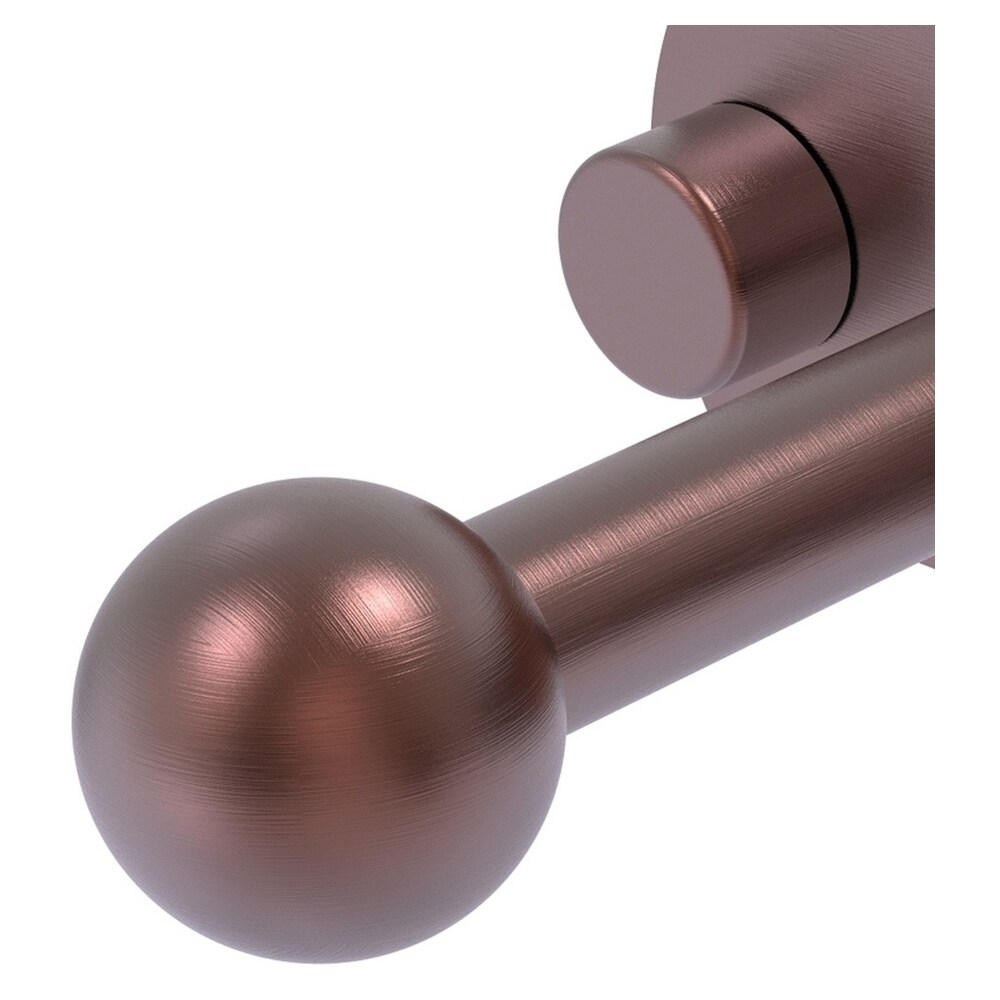 Gancho para toallas de montaje en pared, doble de cobre antiguo estilo Prestige Skyline de Allied Brass