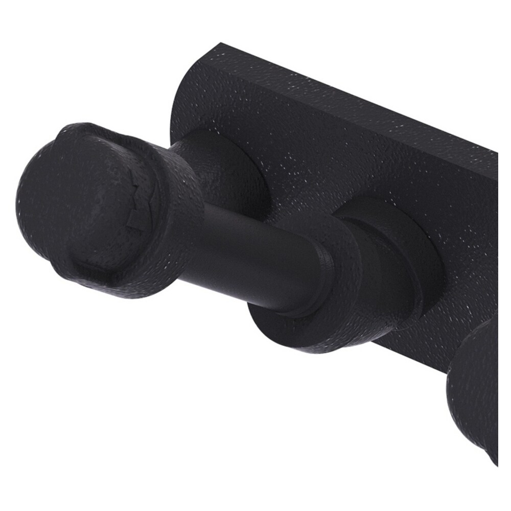 Gancho para Toalla de Pared Triple en Negro Mate de la Línea Pipeline de Allied Brass