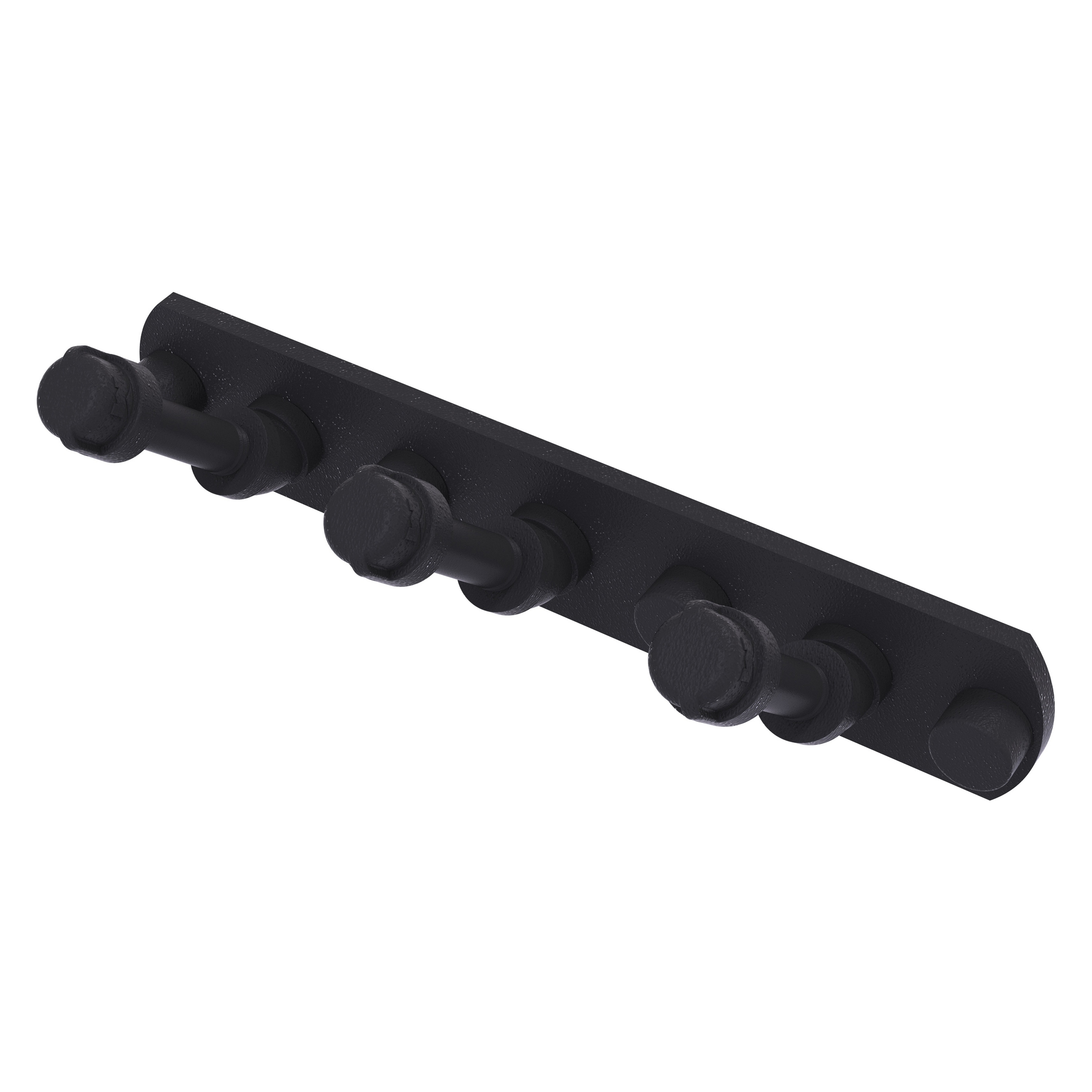 Gancho para Toalla de Pared Triple en Negro Mate de la Línea Pipeline de Allied Brass