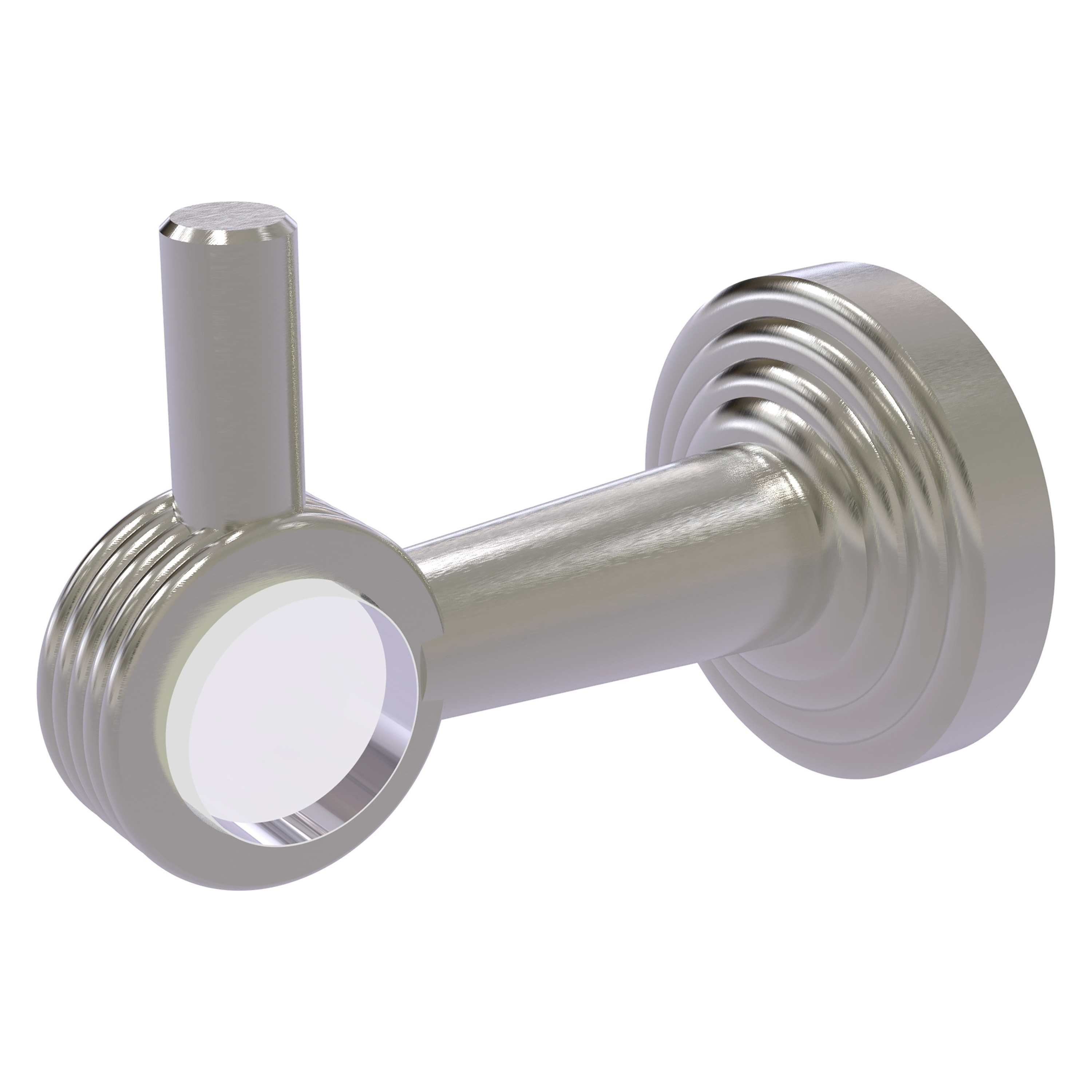 Percha para toalla de montaje en pared de un solo gancho en níquel satinado de Allied Brass Pacific Beach PB-20G-SN.