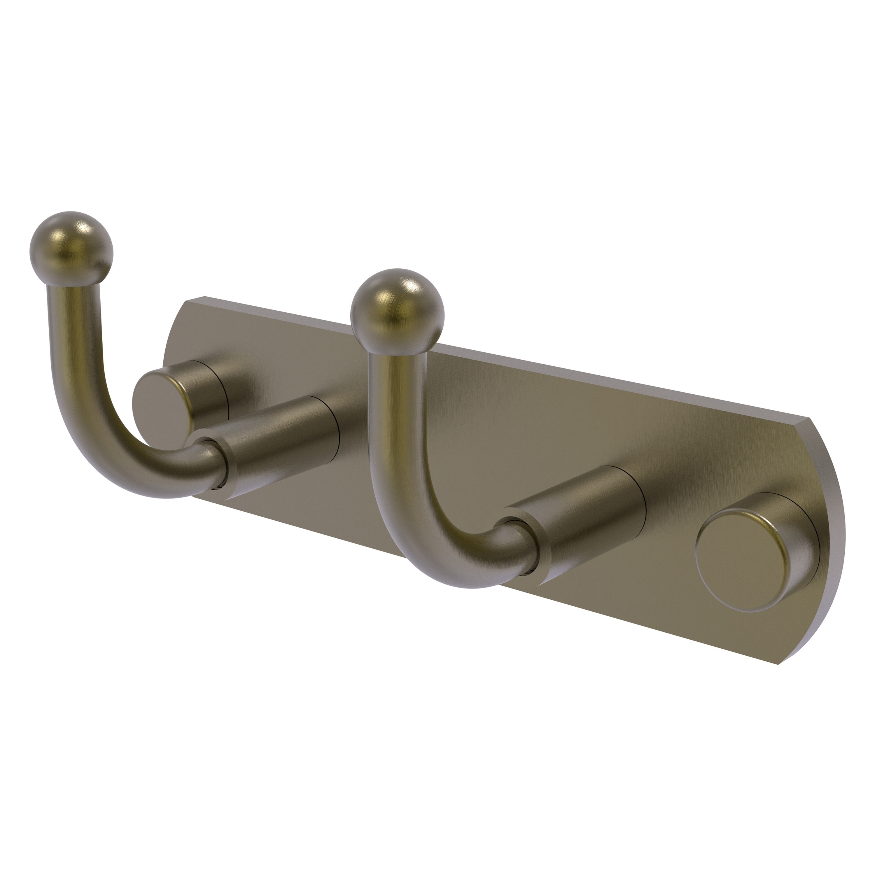 Gancho para toallas de montaje en pared doble en latón antiguo de Allied Brass Skyline