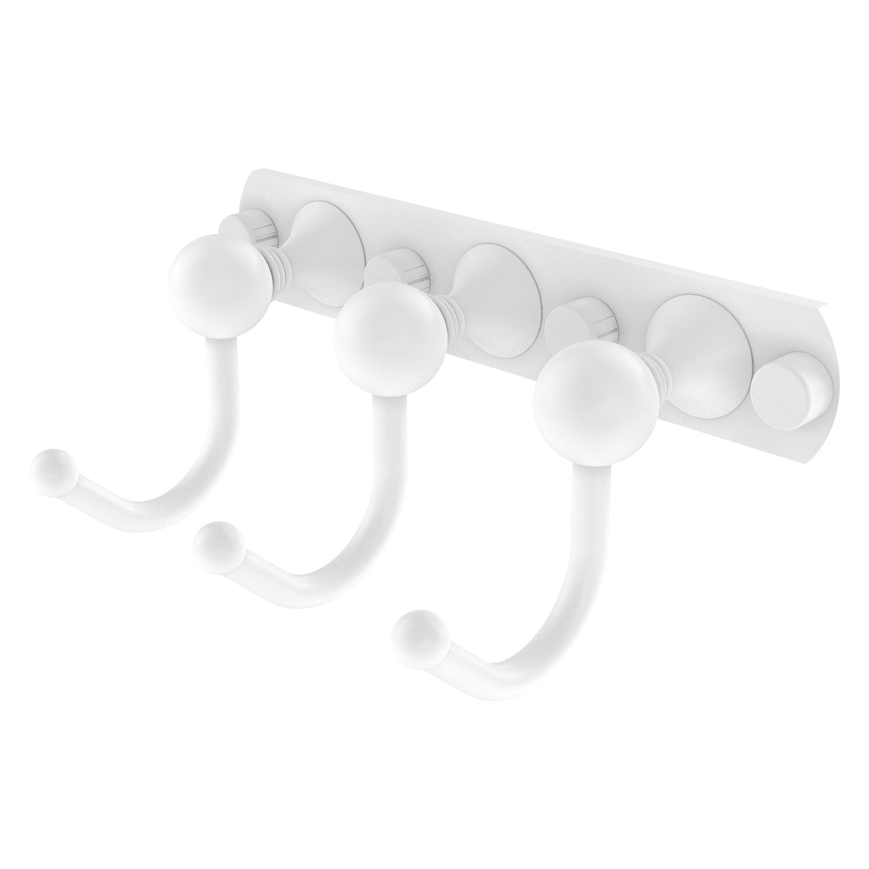 Colgador de Toallas de Pared Triple en Color Blanco Mate de la línea Shadwell