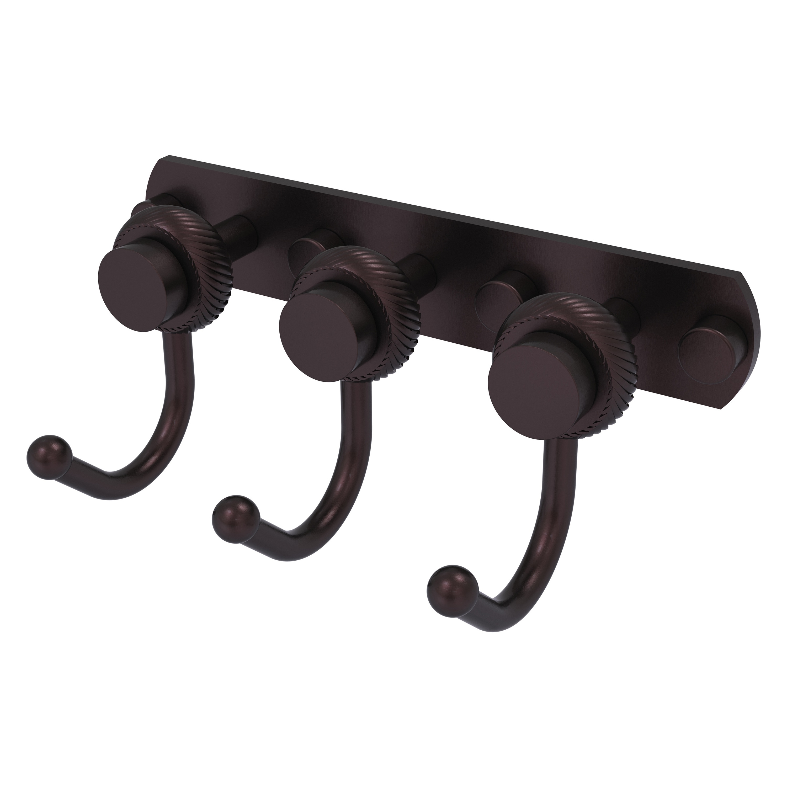 Gancho de toalla montado en la pared de bronce antiguo triple de Allied Brass Mercury