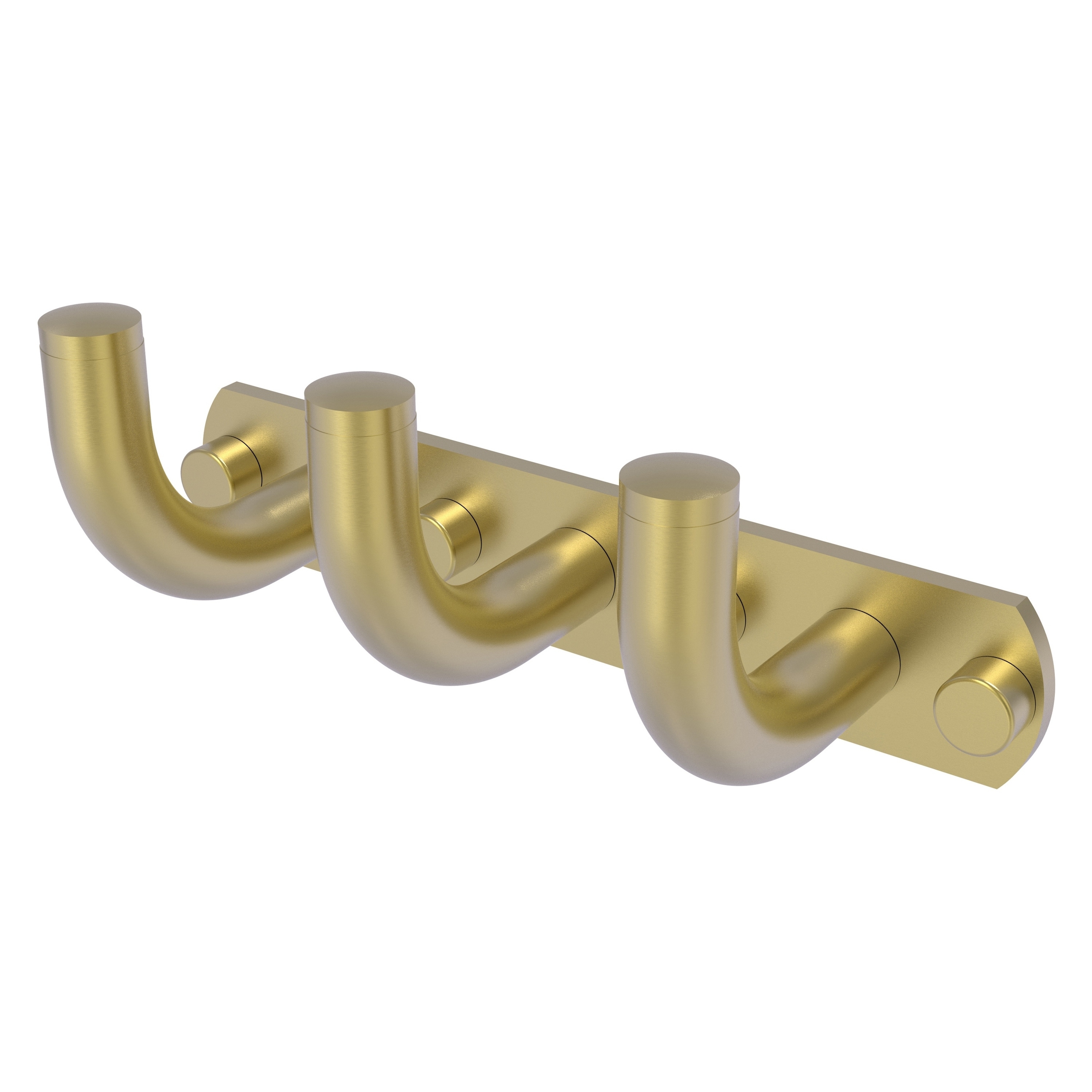 Colgador de Toallas de Pared con Triple Gancho en Latón Satinado Allied Brass Remi
