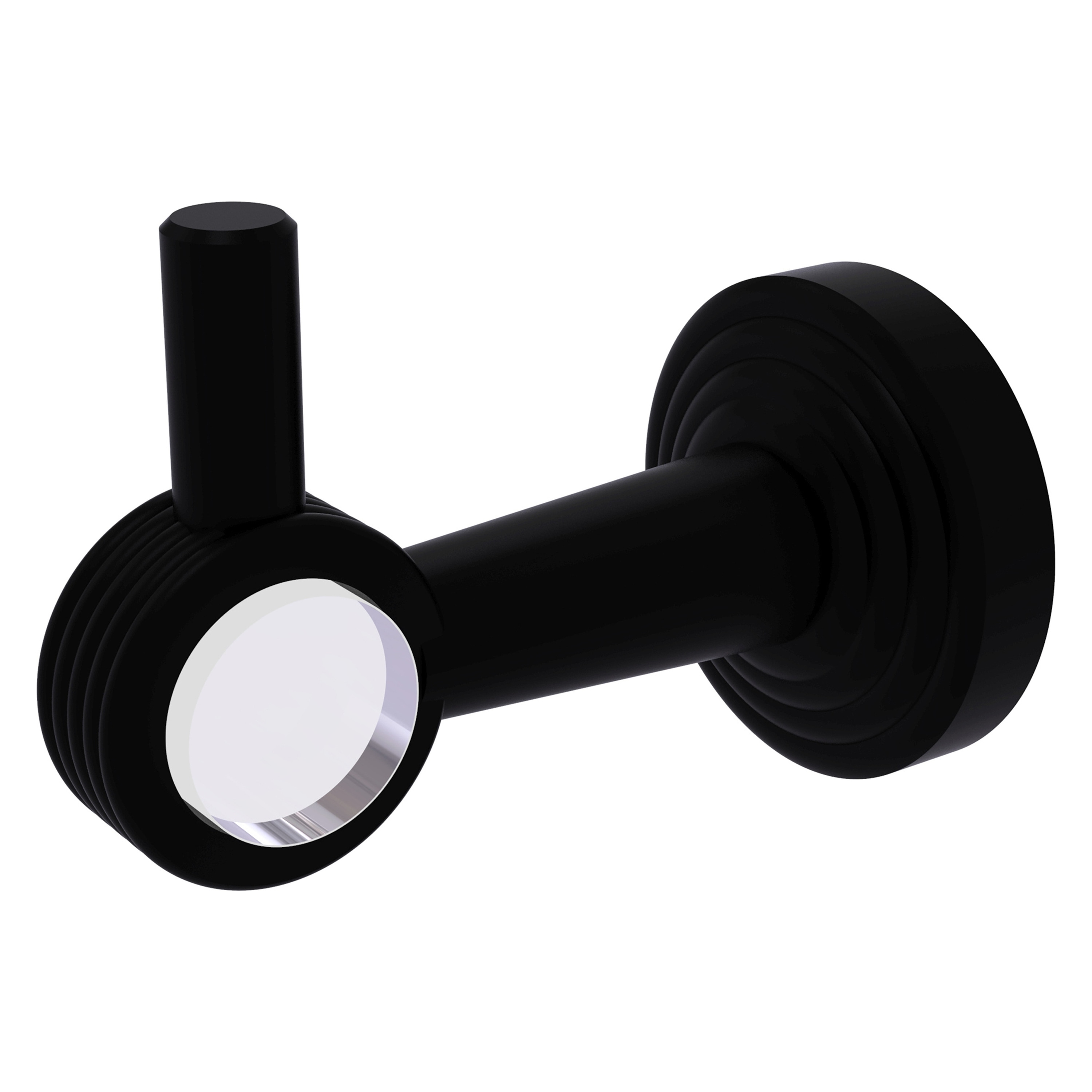 Colgador de Toallas de Pared Individual en Color Negro Mate de Allied Brass Pacific Beach