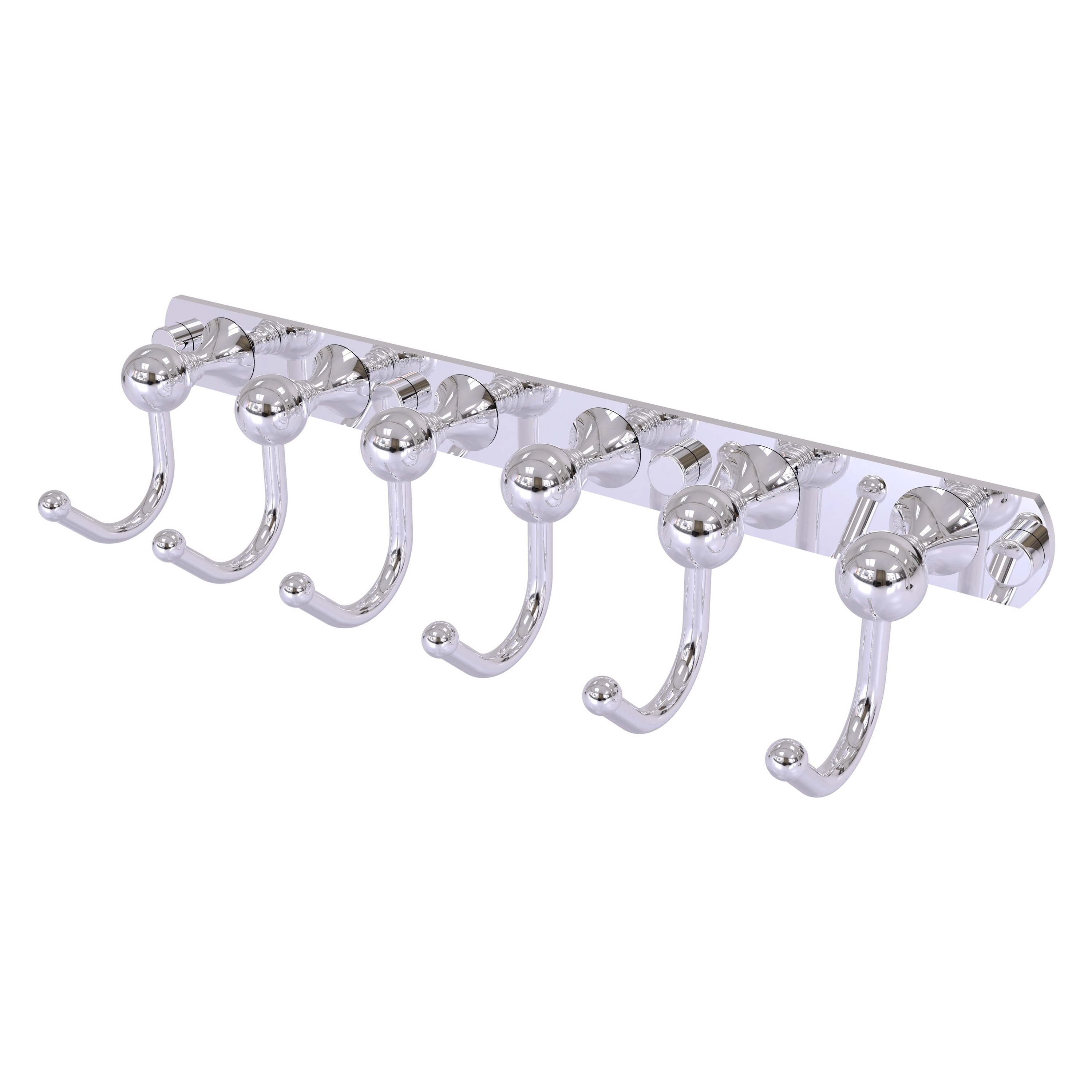 Gancho de Toalla de Montaje en Pared de 6 Ganchos en Cromo Pulido Shadwell de Allied Brass