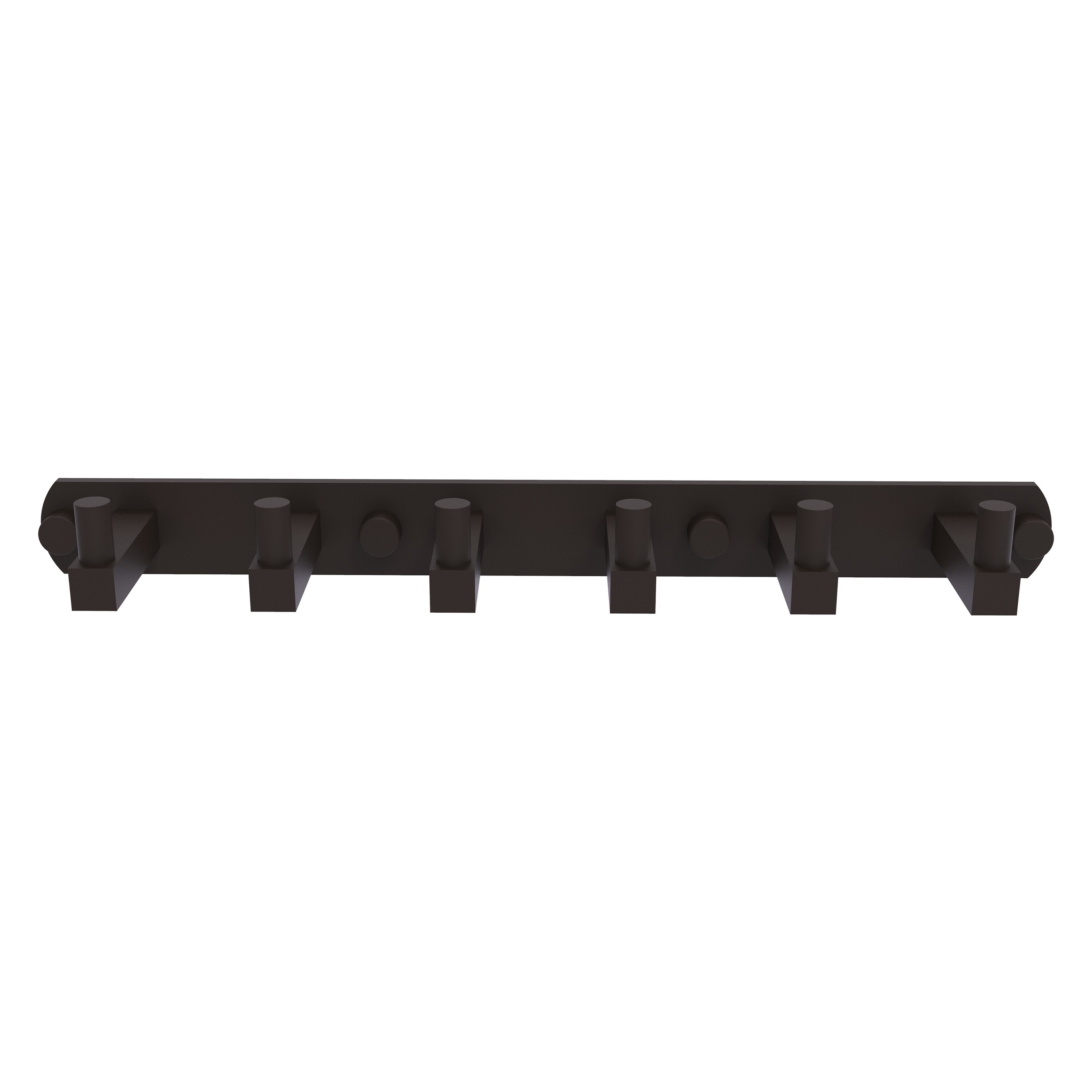 Colgador de toallas de montaje en pared con 6 ganchos en bronce aceitado Montero de Allied Brass