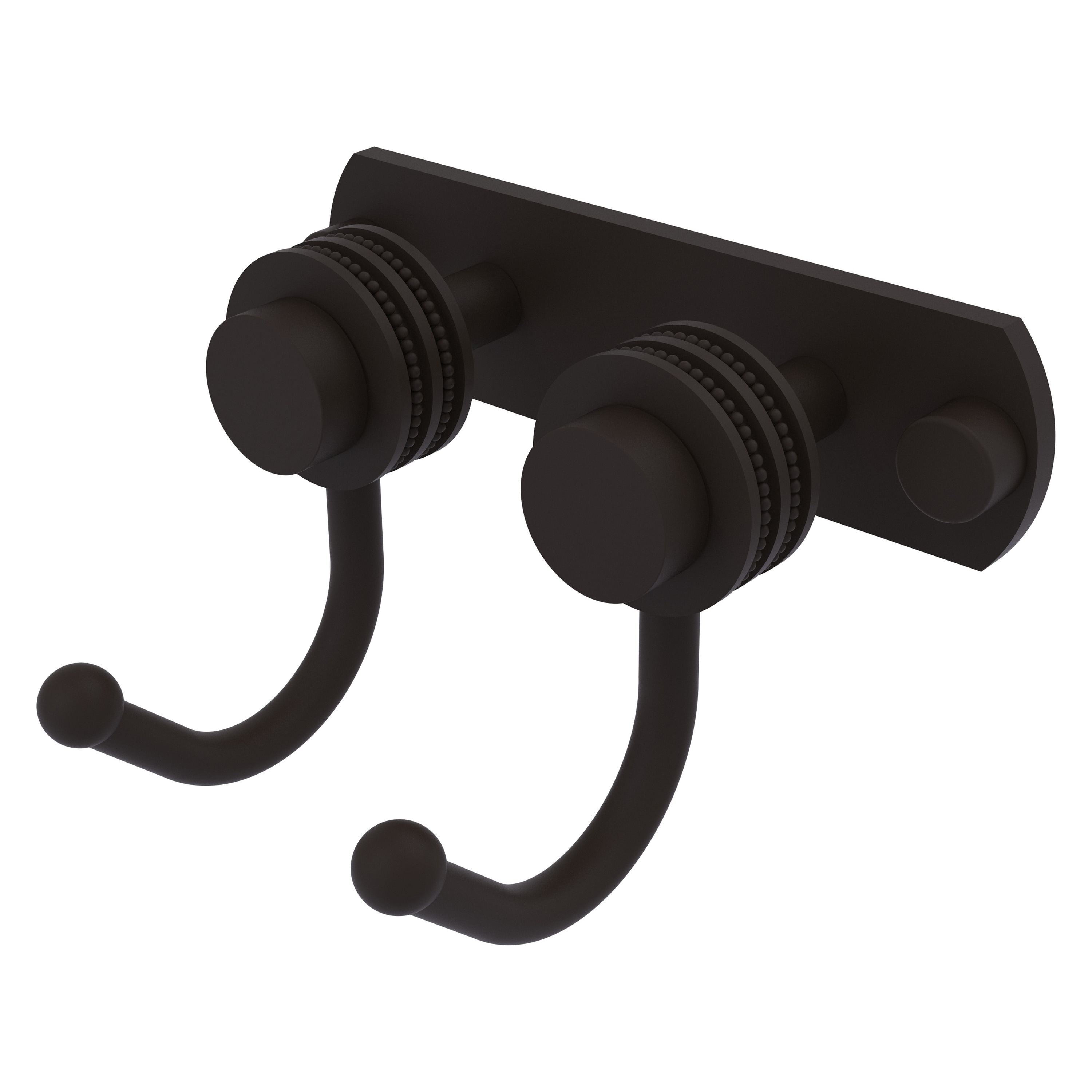 Gancho doble para toallas con montaje en pared de bronce aceitado Mercury de Allied Brass