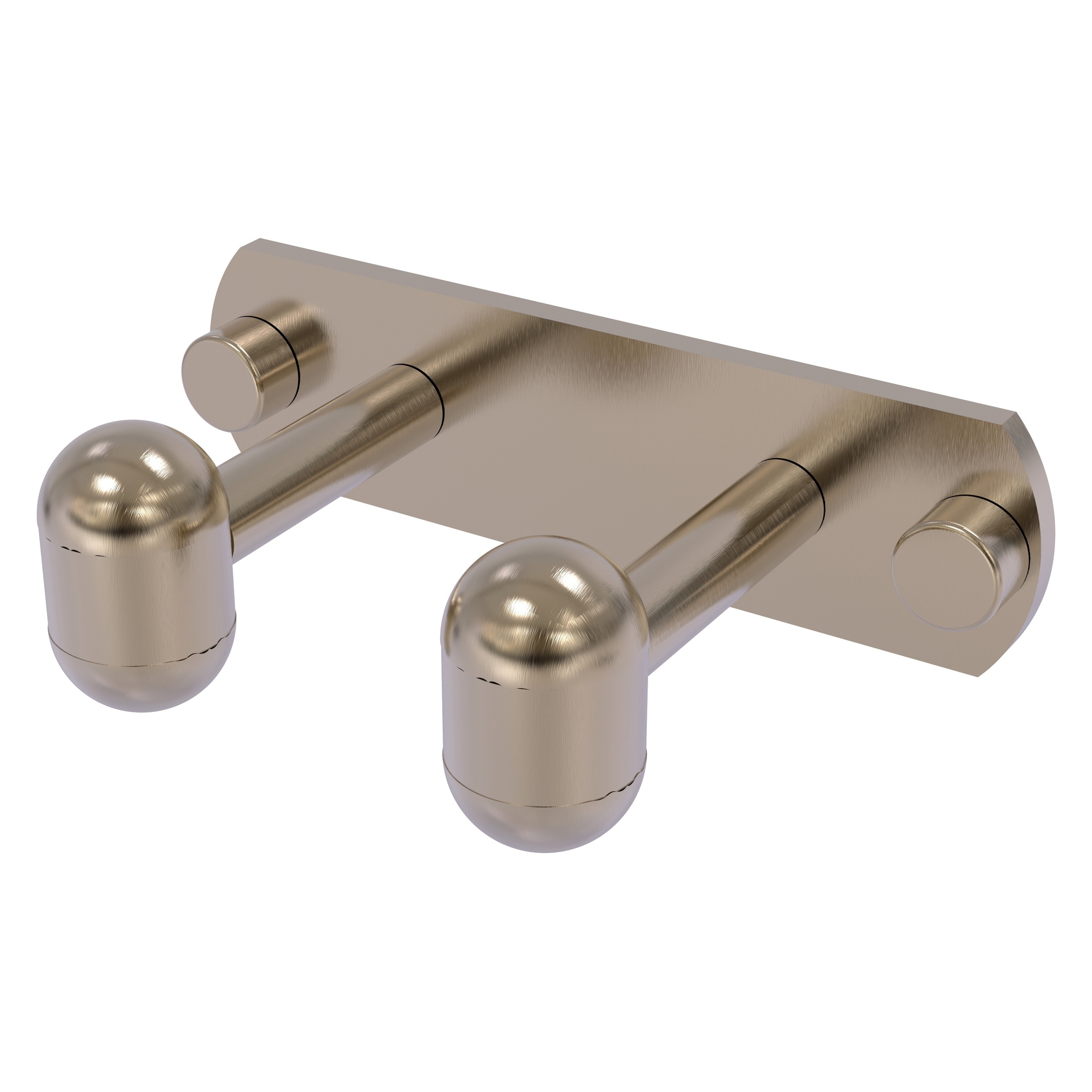 Gancho de Toalla de Pared Doble en Pewter Antiguo Tango de Brass Allied TA-20-2-PEW