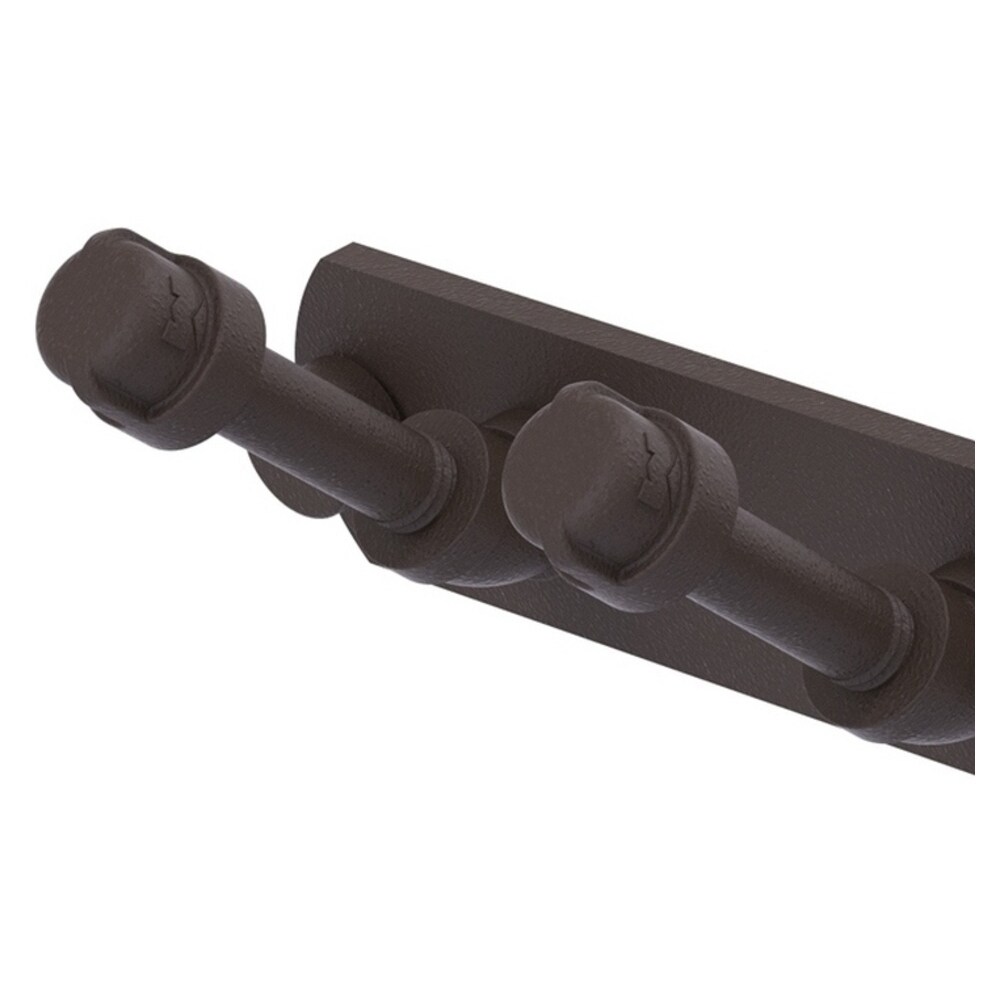 Colgador de Toallas de Pared con 6 Ganchos en Bronce Aceitado de la Línea Pipeline de Allied Brass