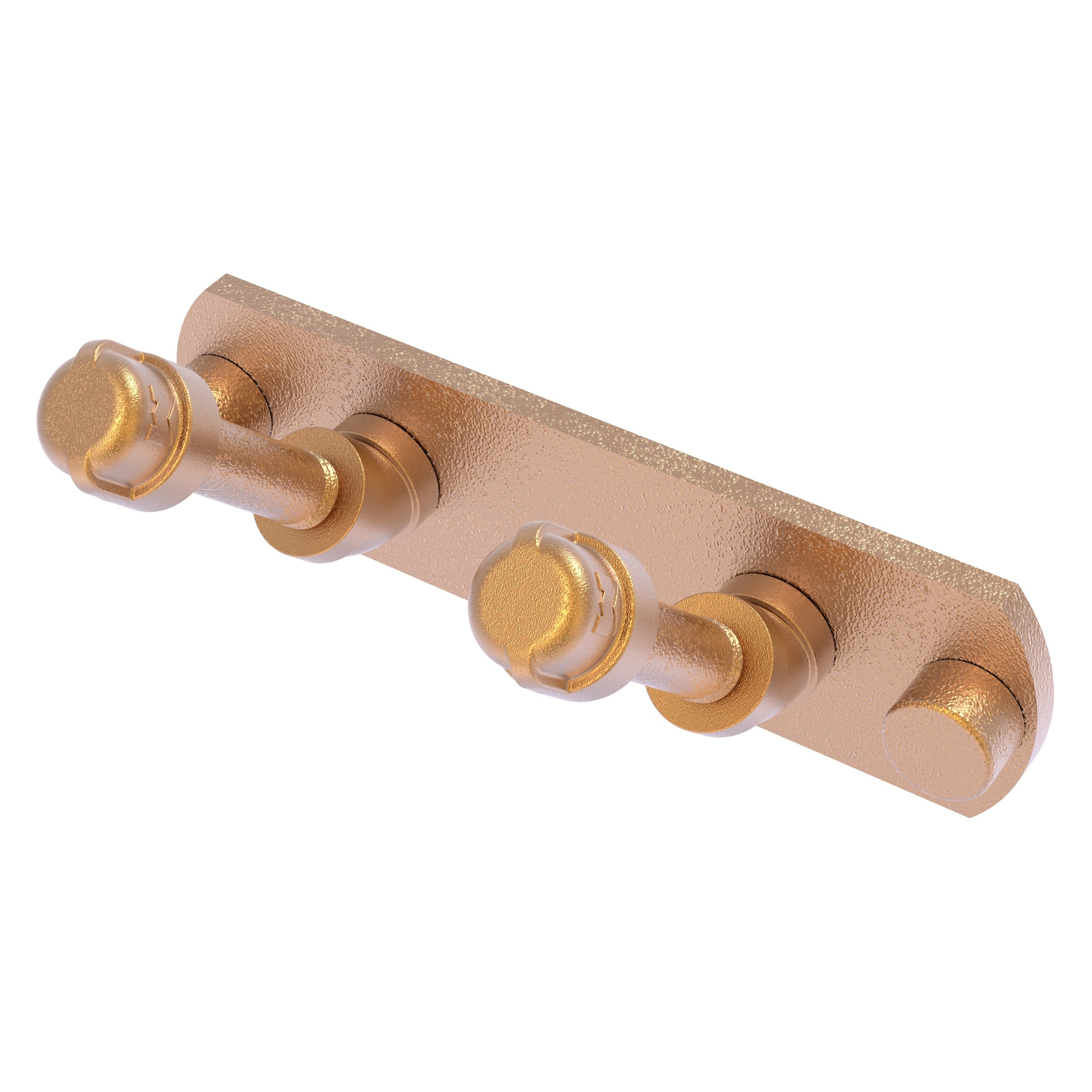 Colgador doble de toallas montado en la pared, acabado en bronce cepillado Pipeline de Allied Brass