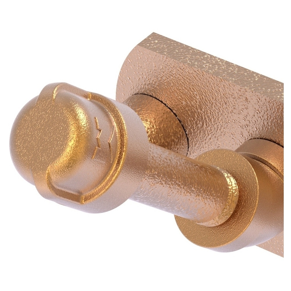 Colgador doble de toallas montado en la pared, acabado en bronce cepillado Pipeline de Allied Brass
