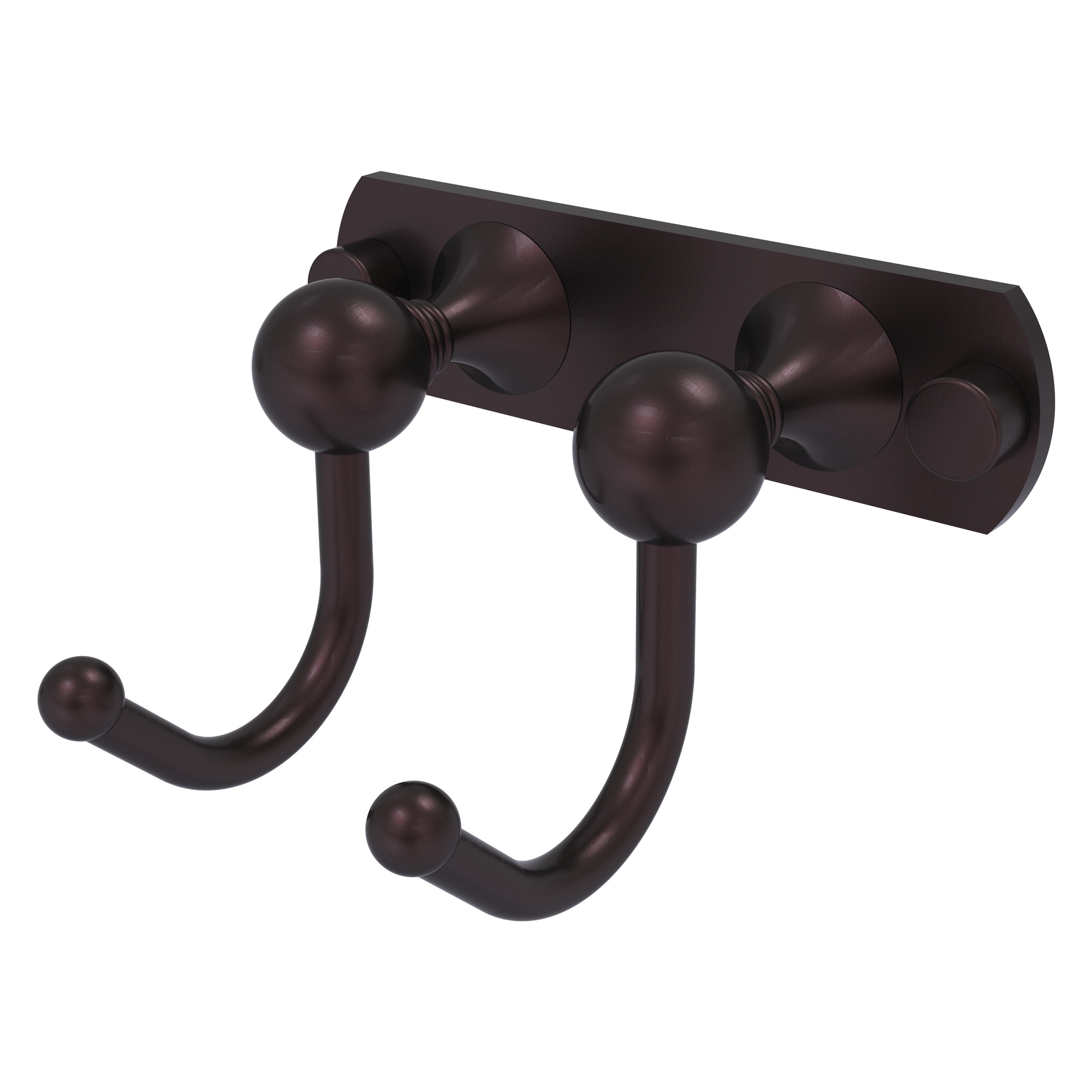 Gancho para toalla montado en la pared doble de bronce antiguo Allied Brass Shadwell
