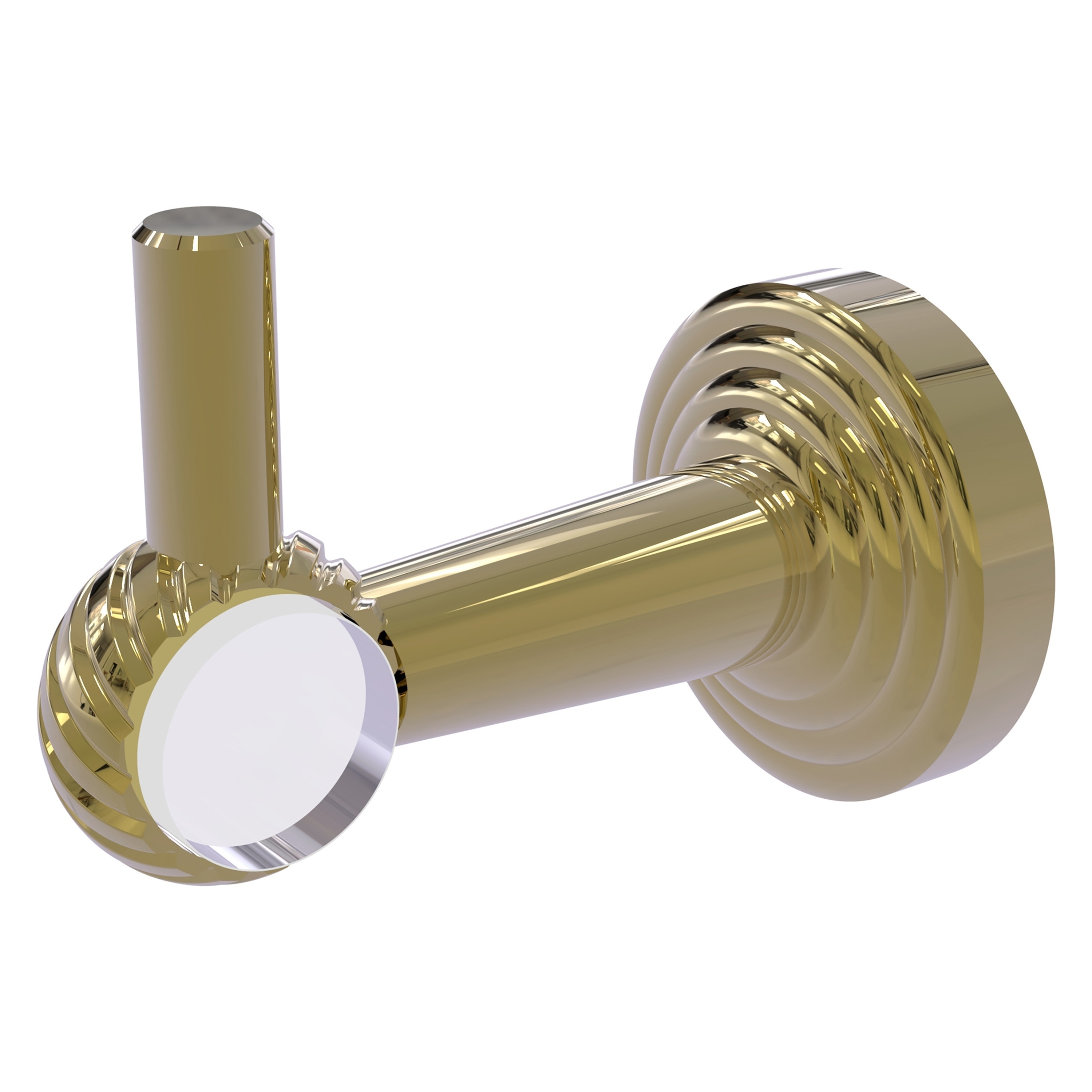 Gancho para toalla de pared individual de latón sin barnizar Allied Brass Pacific Beach PB-20T-UNL.