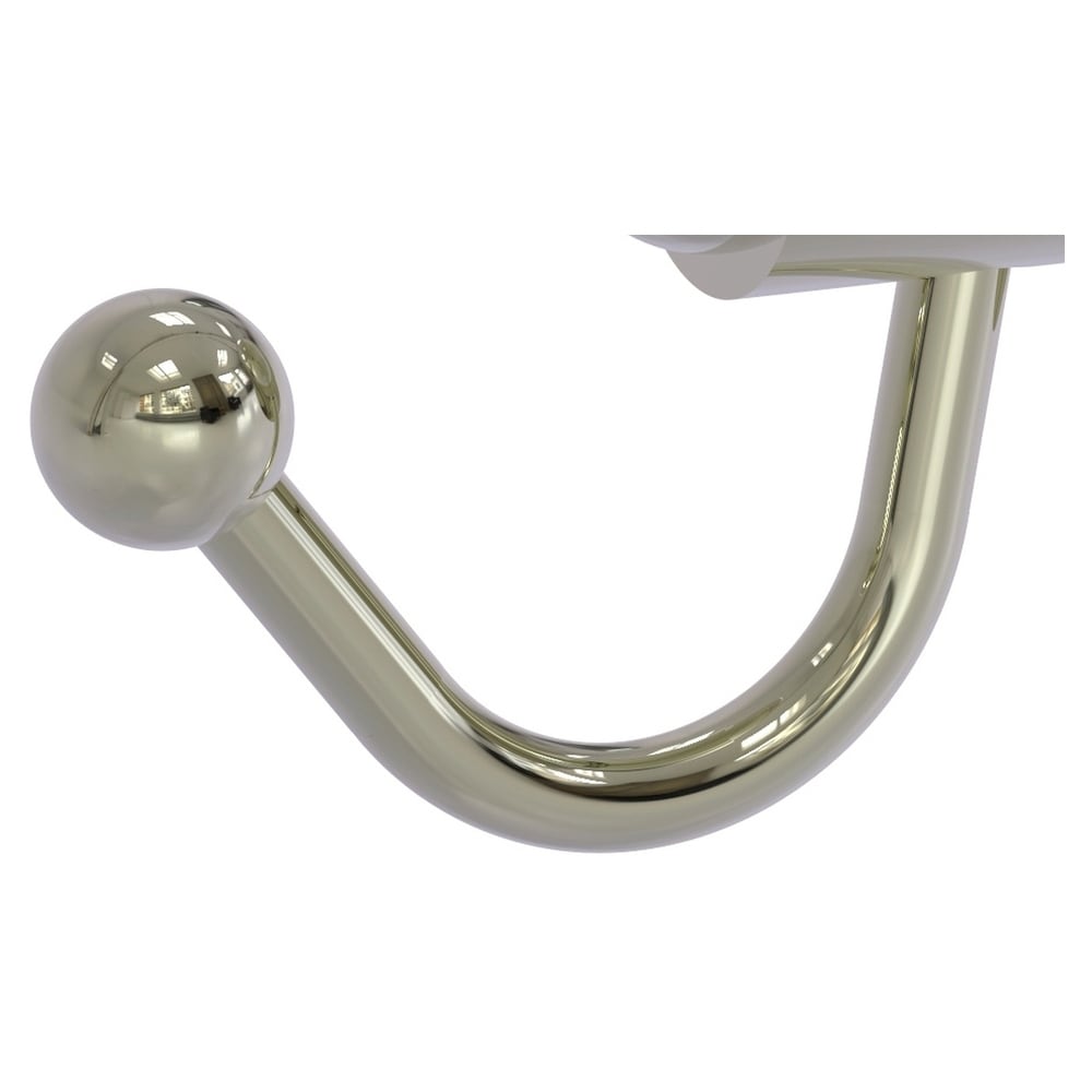 Gancho de toalla de pared individual con acabado en níquel pulido Soho de Allied Brass SH-20-PNI.