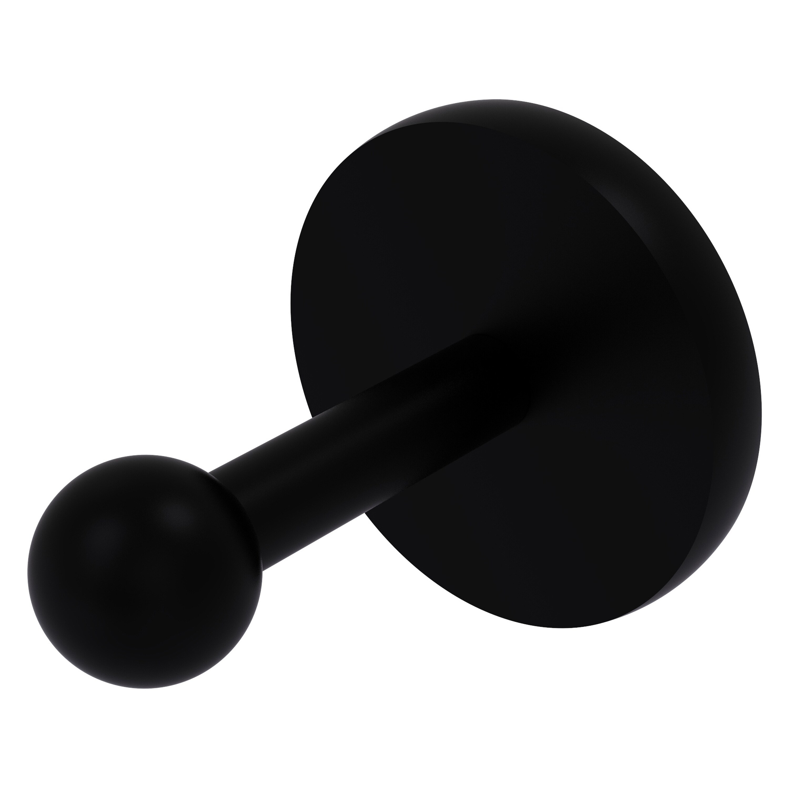 Percha de toalla de montaje en pared de un solo gancho color negro mate de Allied Brass Prestige Skyline