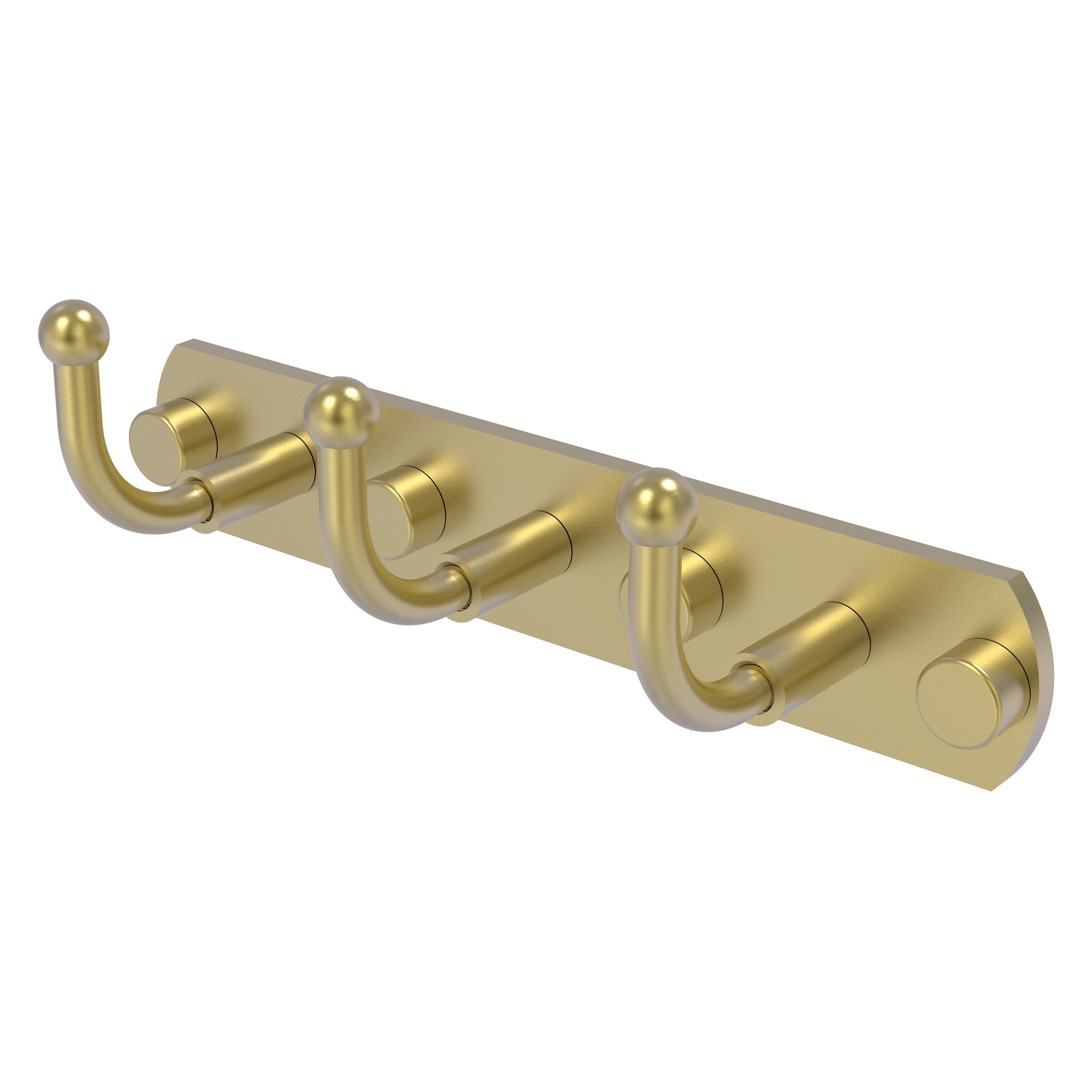 Gancho para toallas de montaje en pared de triple gancho en latón satinado de la línea Skyline de Allied Brass