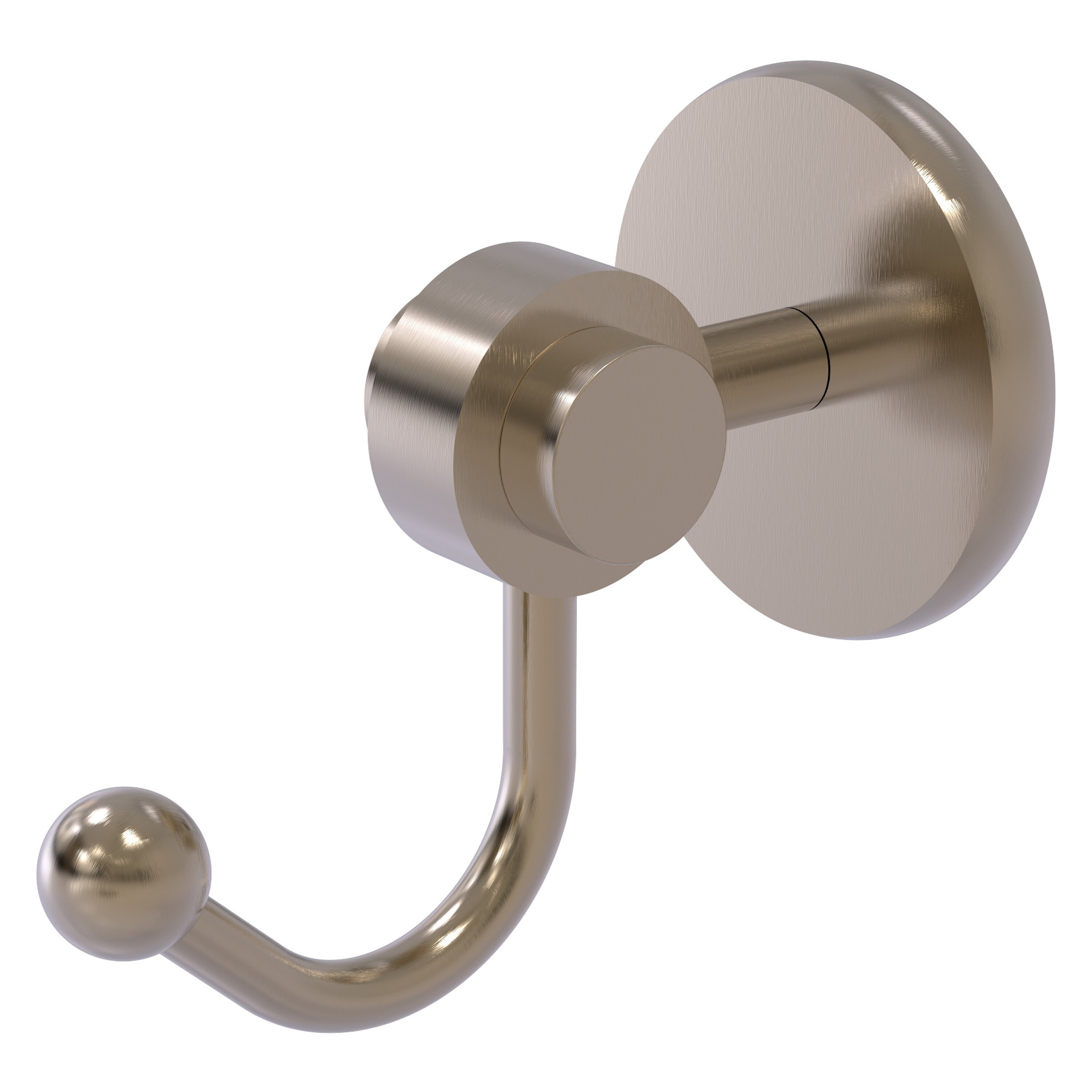 Gancho para toalla de montaje en pared de una sola perilla en latón envejecido - Allied Brass Satellite Orbit Two
