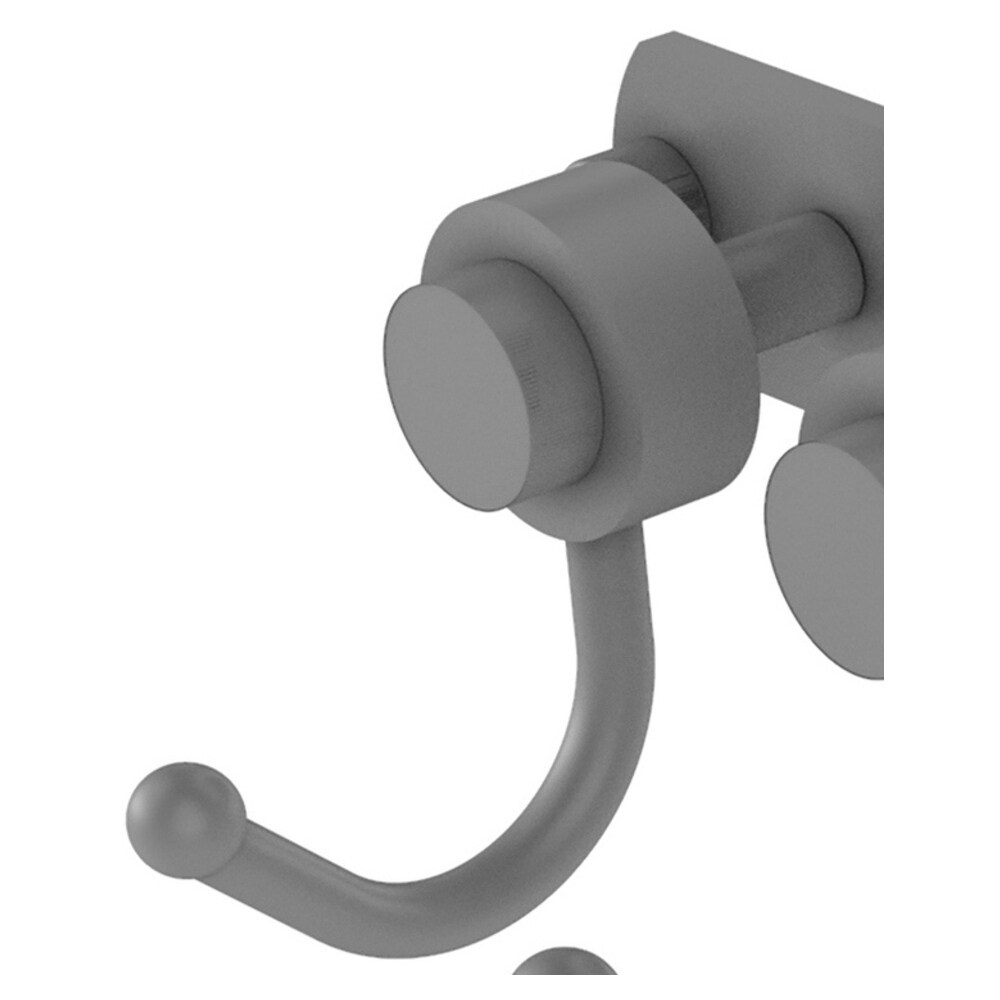 Gancho para toallas de montaje en pared de 6 ganchos en acabado gris mate Mercurio Allied Brass 920-6-GYM