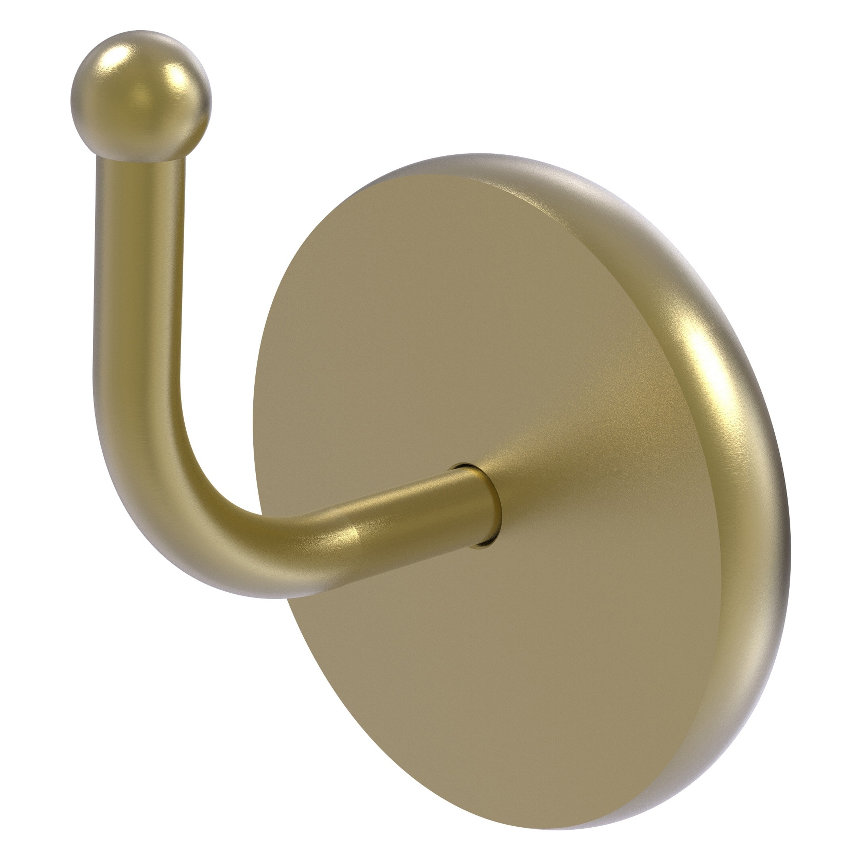 Percha para toallas de montaje en pared con un gancho sencillo, acabado satinado en latón – Allied Brass Skyline 1020-SBR