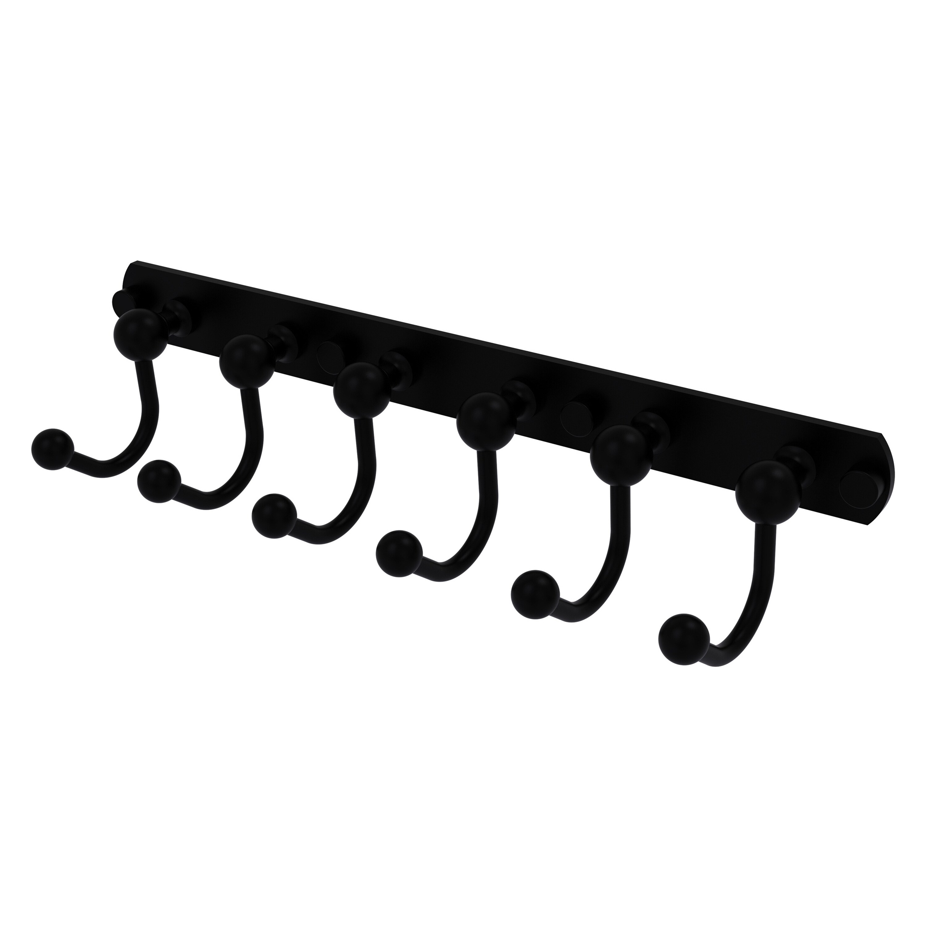 Colgador de toallas montado en la pared de 6 ganchos en negro mate Prestige Skyline de Allied Brass