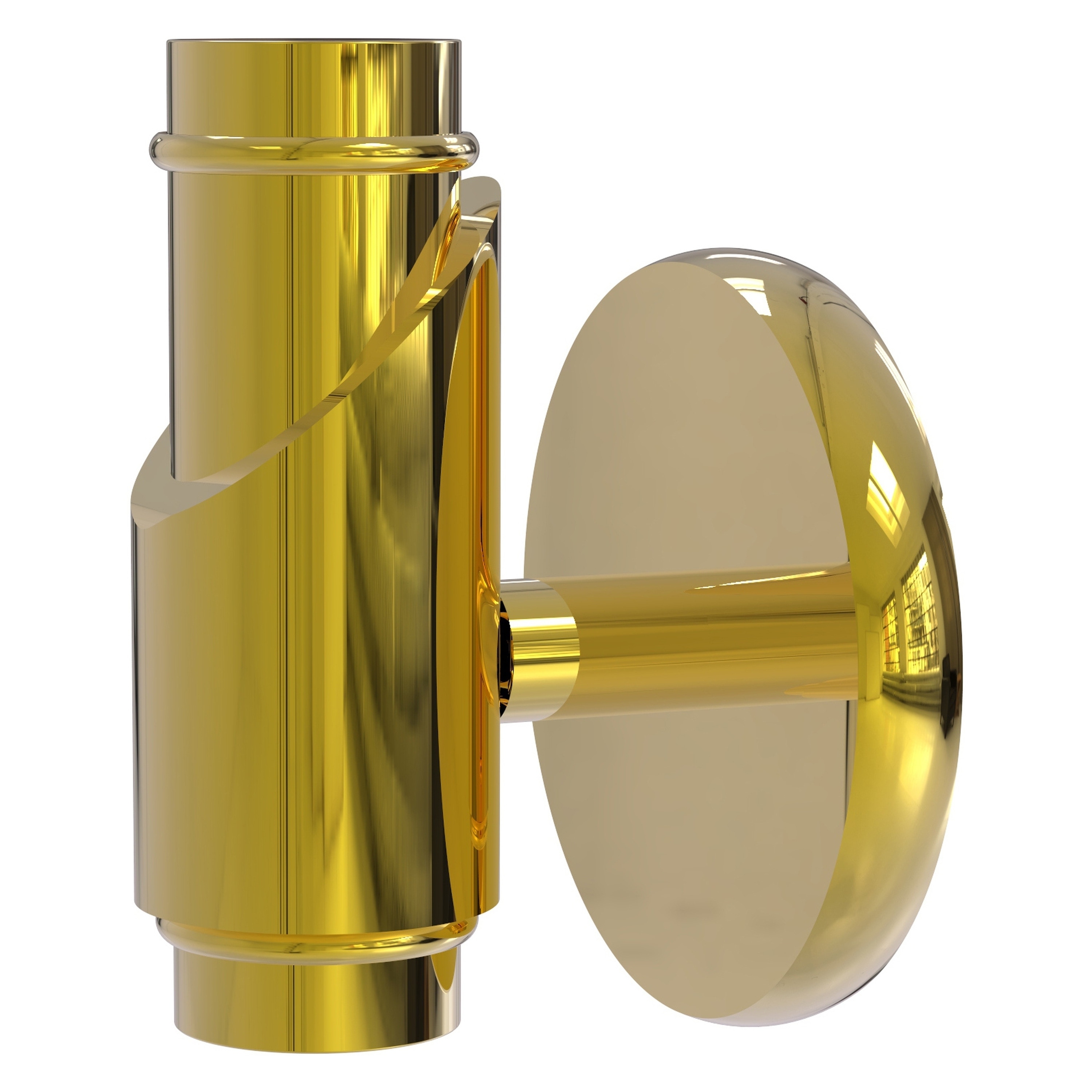 Gancho para toalla de pared individual en latón pulido de la línea Tribecca de Allied Brass TR-20A-PB