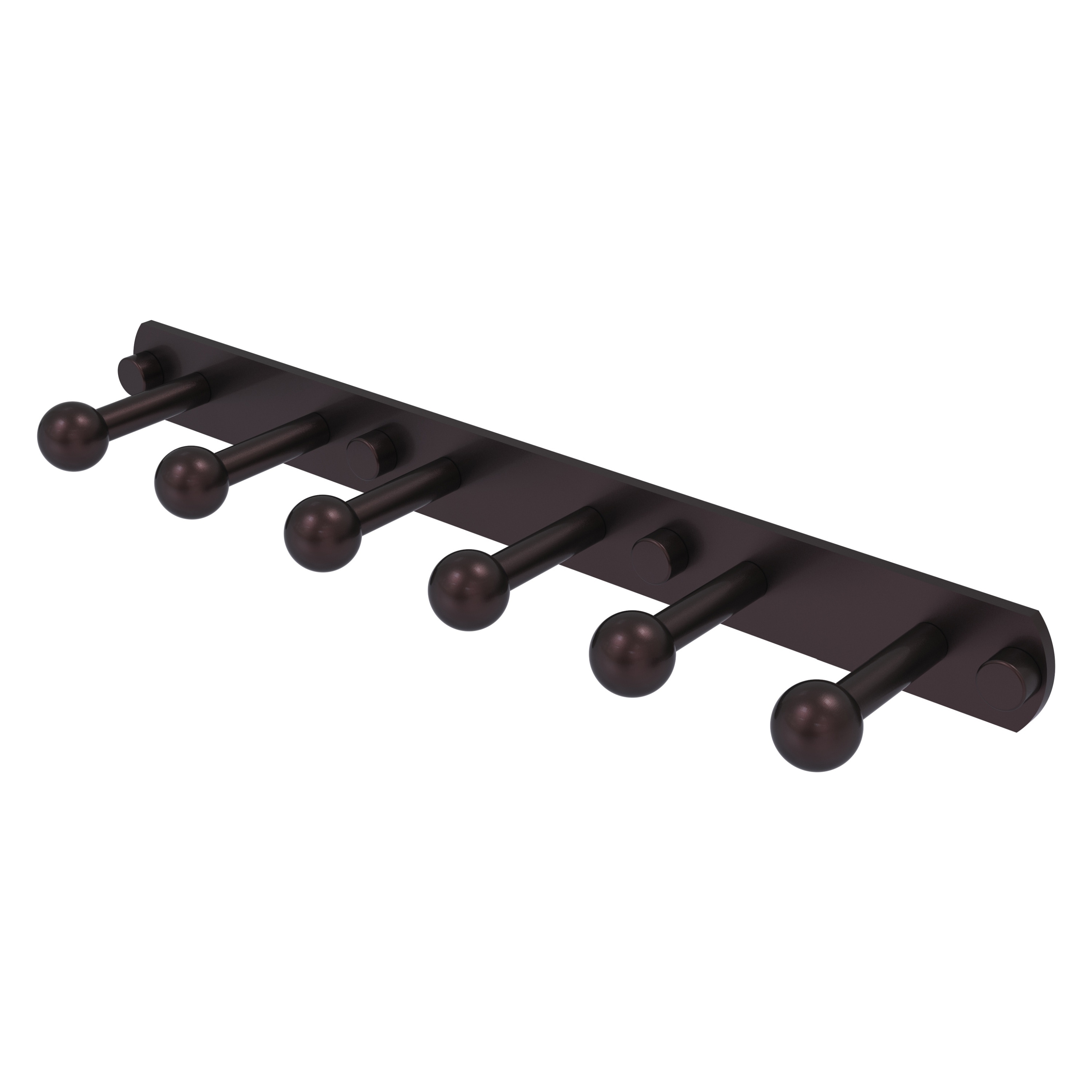 Gancho para toallas de montaje en pared Allied Brass Prestige Skyline en bronce antiguo con 6 ganchos